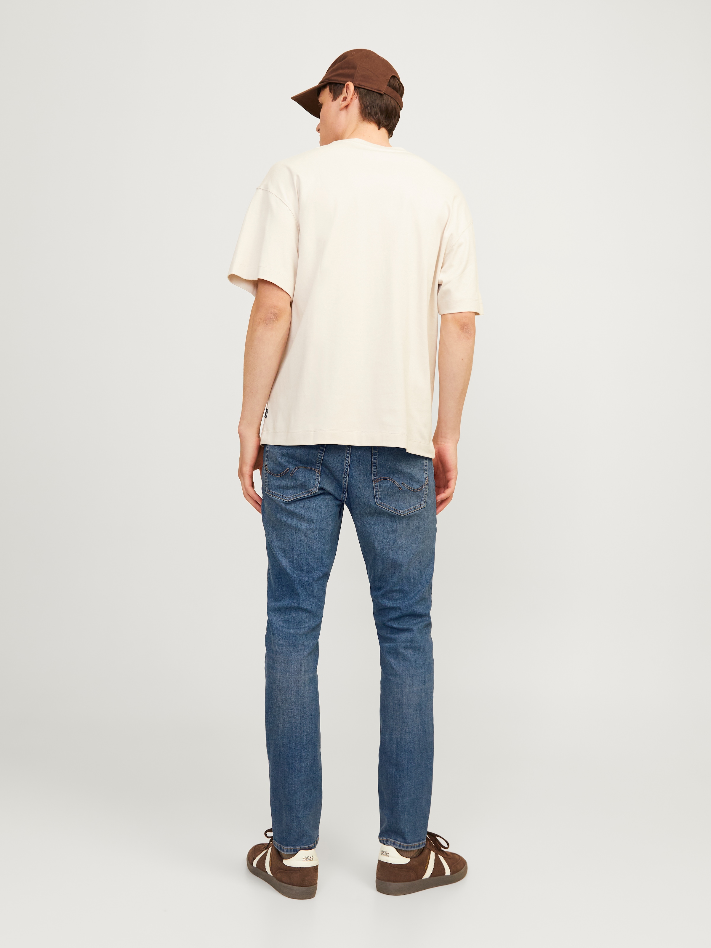 Jack & Jones Slim-fit-Jeans »JJIGLENN Slim-Fit mit Stretch und praktischer 5-Pocket-Form«, mit Abriebeffekten