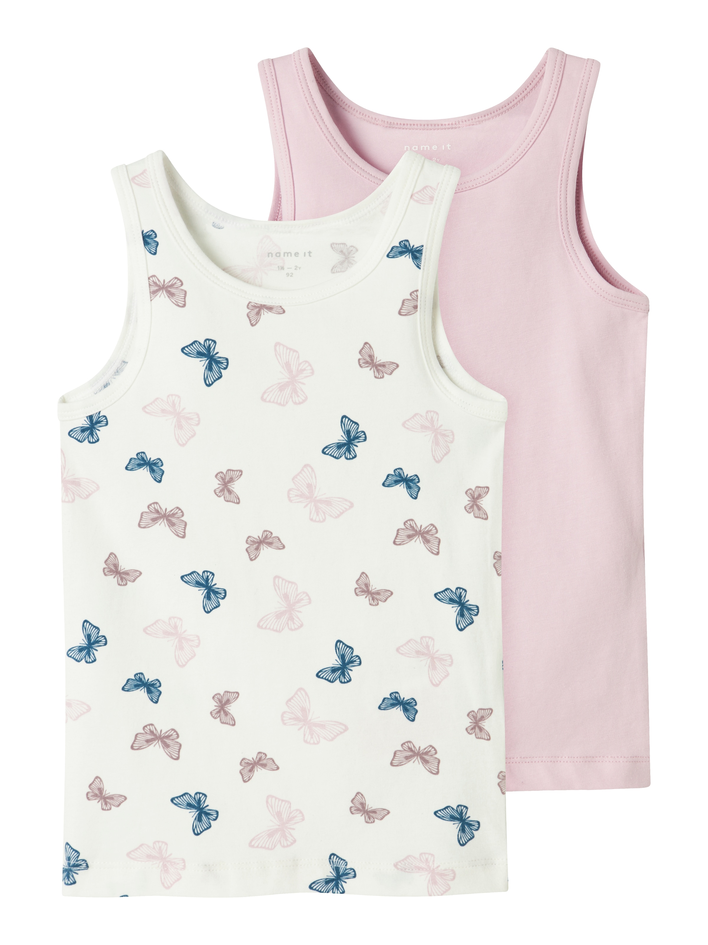 Name It Unterhemd »NMFTANK TOP 2P JET STREAM BUTTERFLY NOOS«, (Packung, 2 St.)