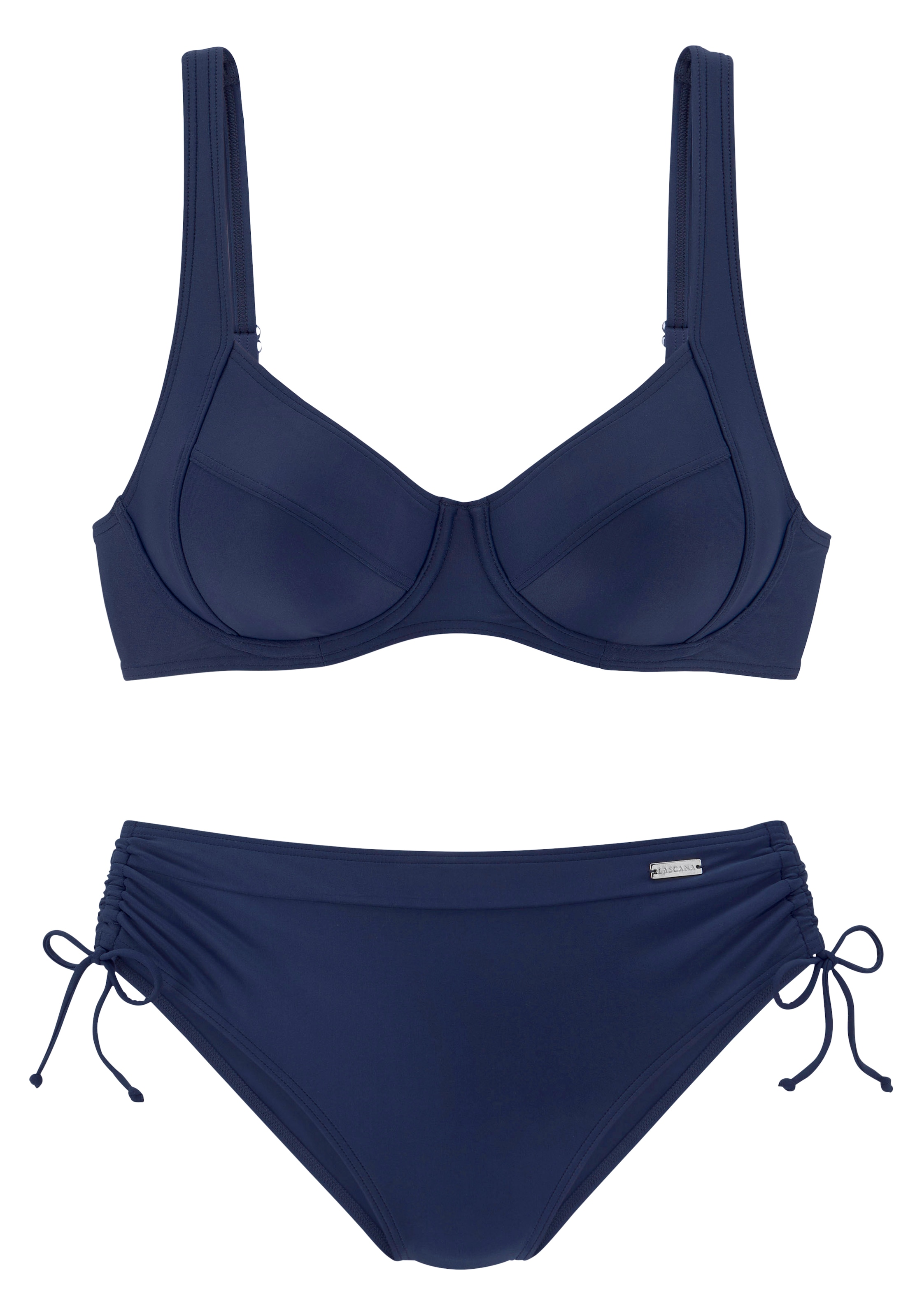 LASCANA Bügel-Bikini, mit seitlich geraffter Bikinihose