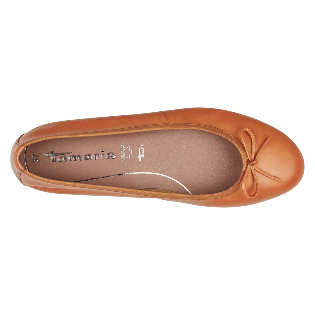 Tamaris Ballerina, Flats, Slipper, Businessschuh mit dekorativer Schleife