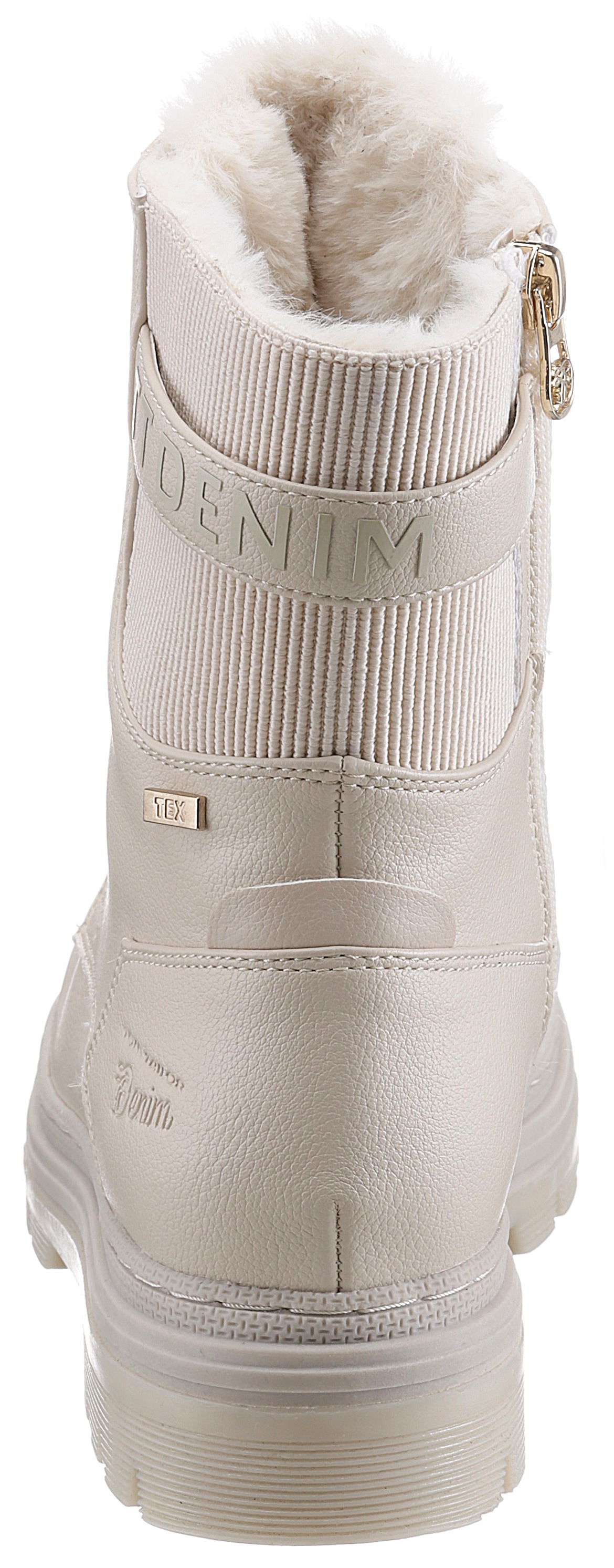 TOM TAILOR Schnürboots, Winterstiefel mit Logoprägung an der Ferse