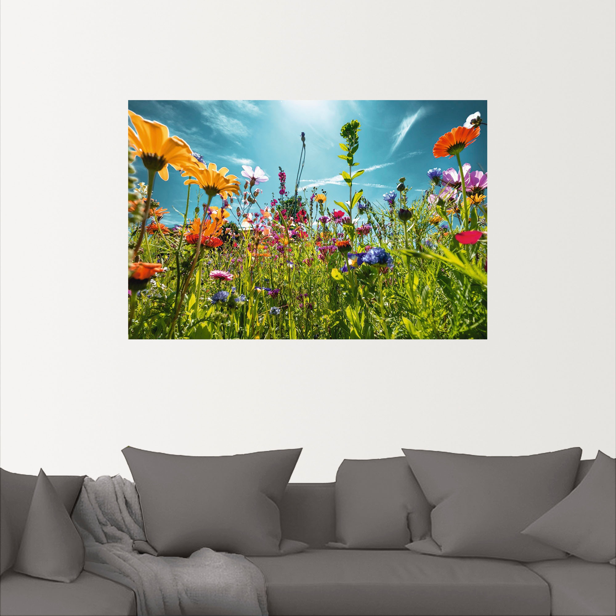 Artland Wandbild »Buntes Blumenfeld«, Blumenwiese, (1 St.), als Alubild, Outdoorbild, Leinwandbild, Poster, Wandaufkleber