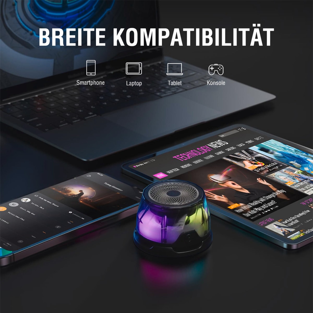 4smarts Bluetooth-Lautsprecher »Bluetooth-Speaker SoundCharge MagSafe-kompatibel«