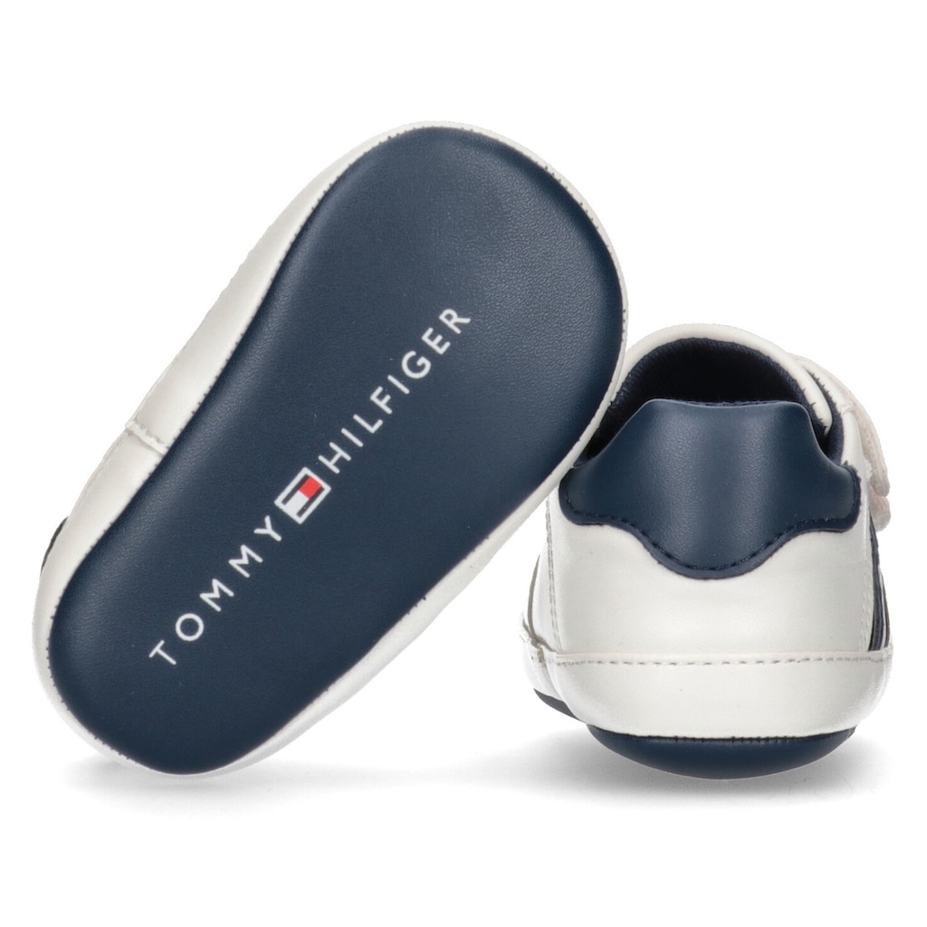 Tommy Hilfiger Sneaker »FLAG LOW CUT VELCRO SHOE OFF«, mit Logoschriftzug, Freizeitschuh, Halbschuh, Schnürschuh