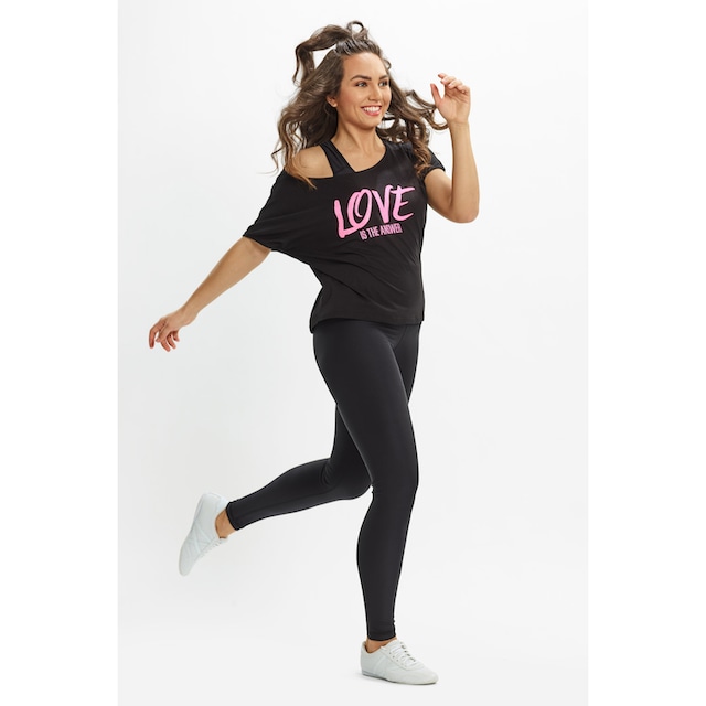 Winshape Oversize-Shirt »MCT002 ultra leicht«, mit Neon pinkem  Glitzer-Aufdruck bei ♕