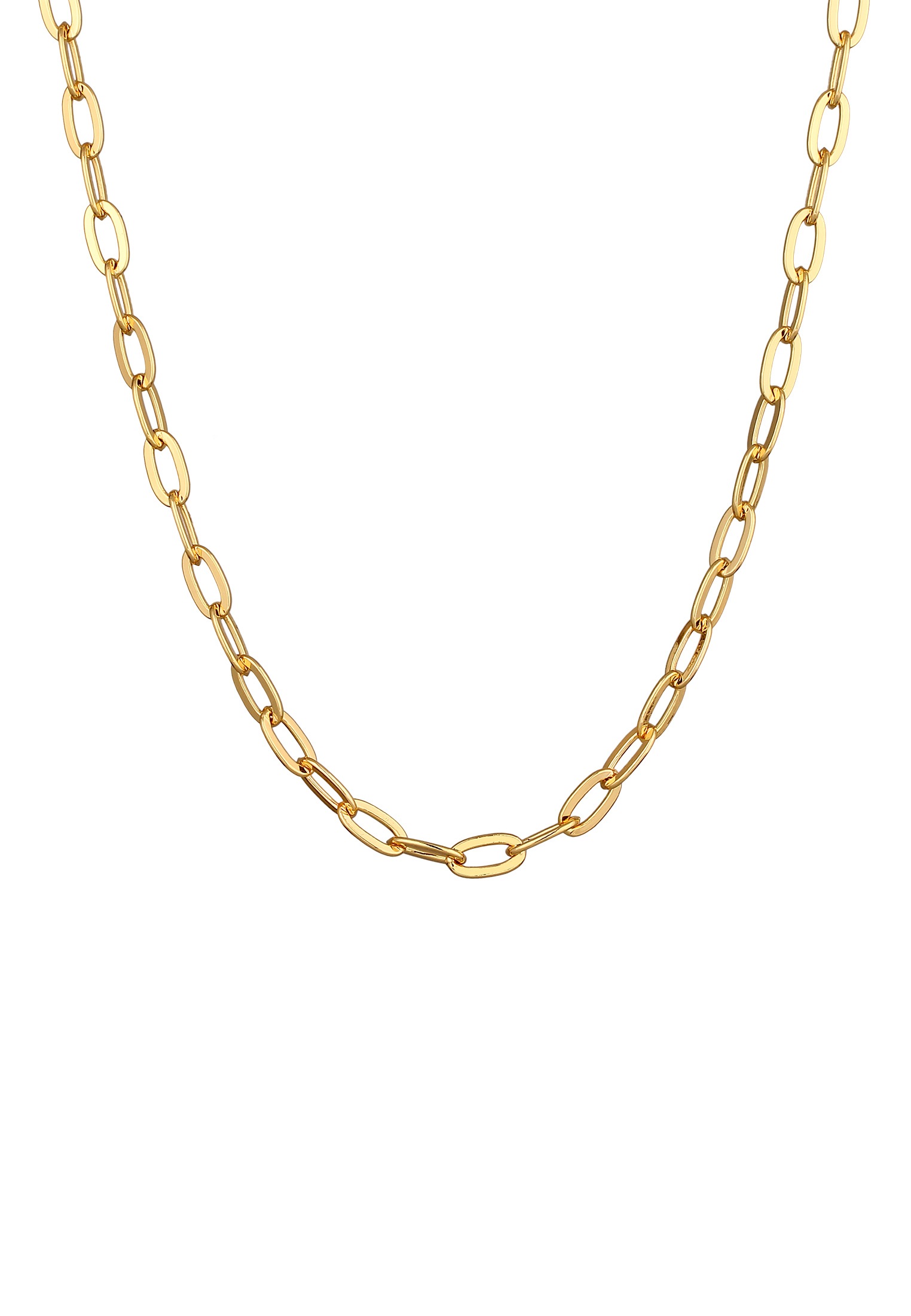 Elli Kette ohne Anhänger »Halskette Gliederkette Oval Silberfarben«