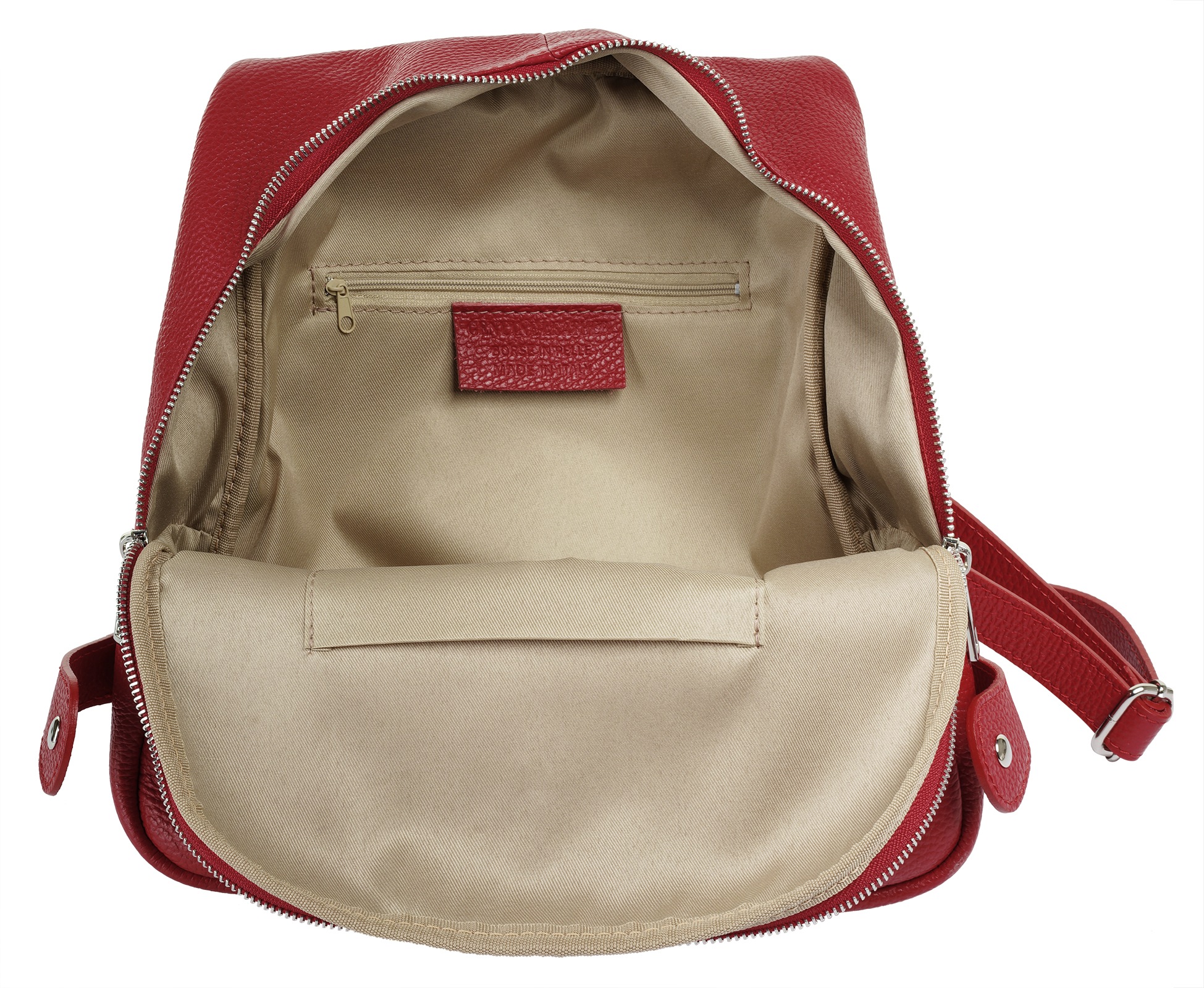 Cluty Cityrucksack, echt Leder, Made in Italy