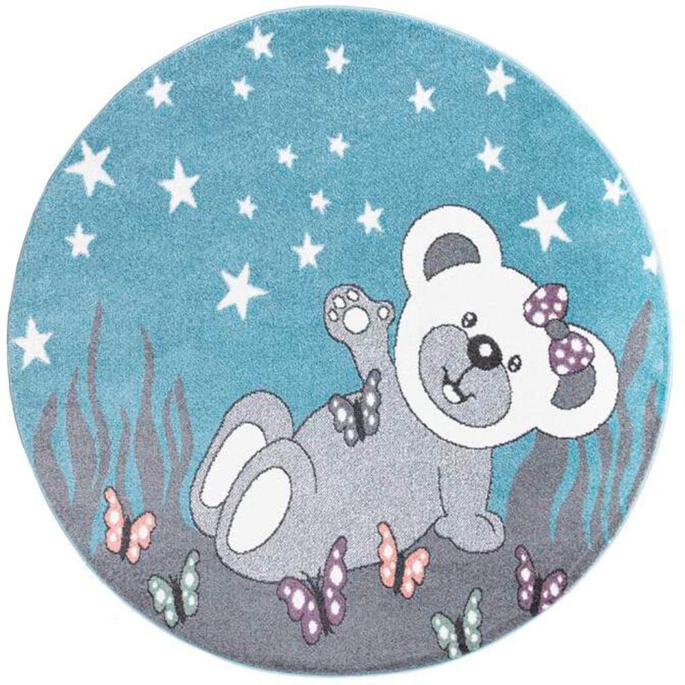 Carpet City Kinderteppich »ANIME916«, rund, 11 mm Höhe, Kinderzimmer Teppich Modern mit lustigen Cartoon-Figuren, Multi