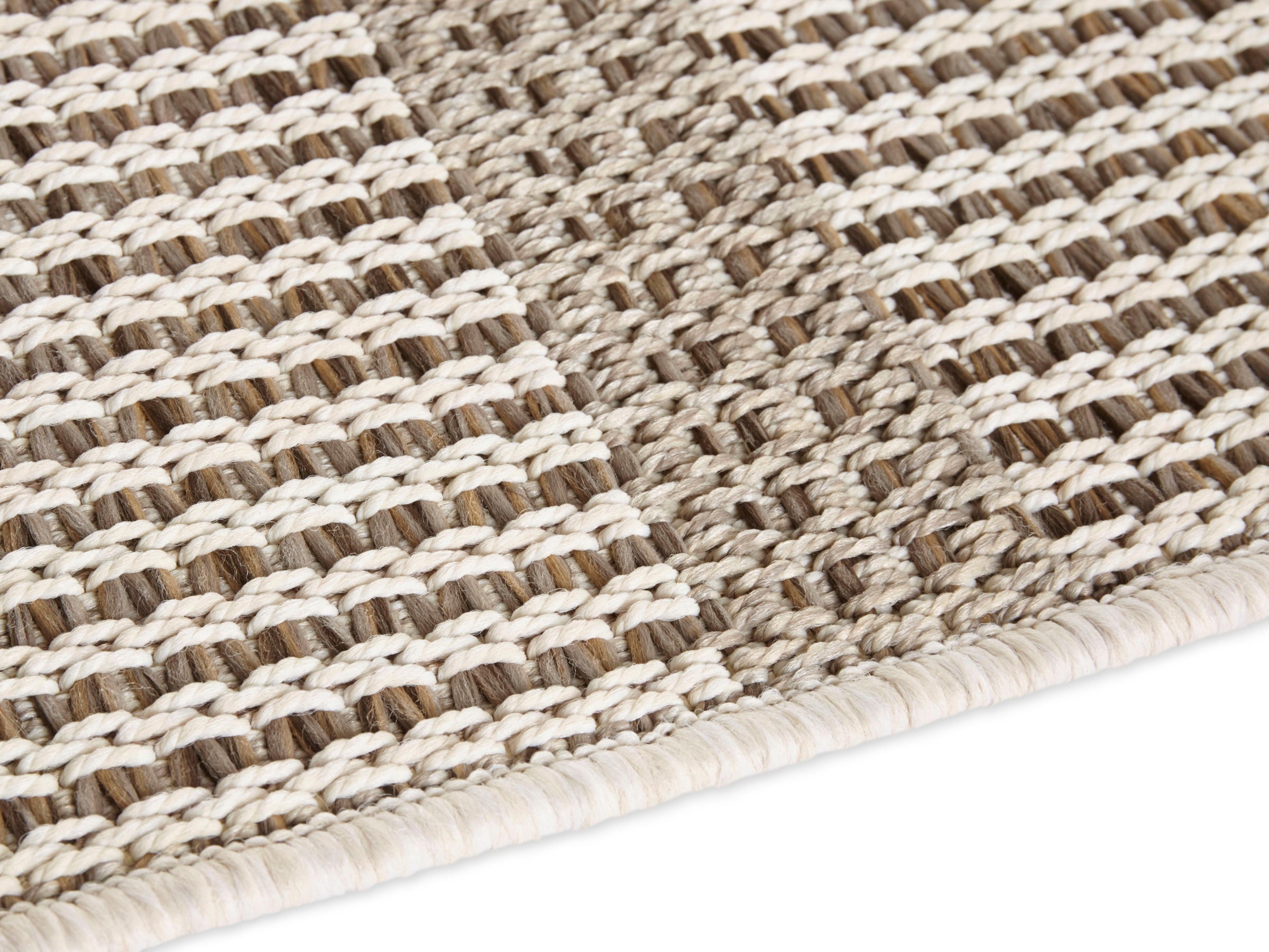 ELLE DECORATION Teppich »Laon«, rechteckig, 8 mm Höhe, In-& Outdoor, Flachgewebe, Wetterfest, Balkon, Garten, Handmade-Look