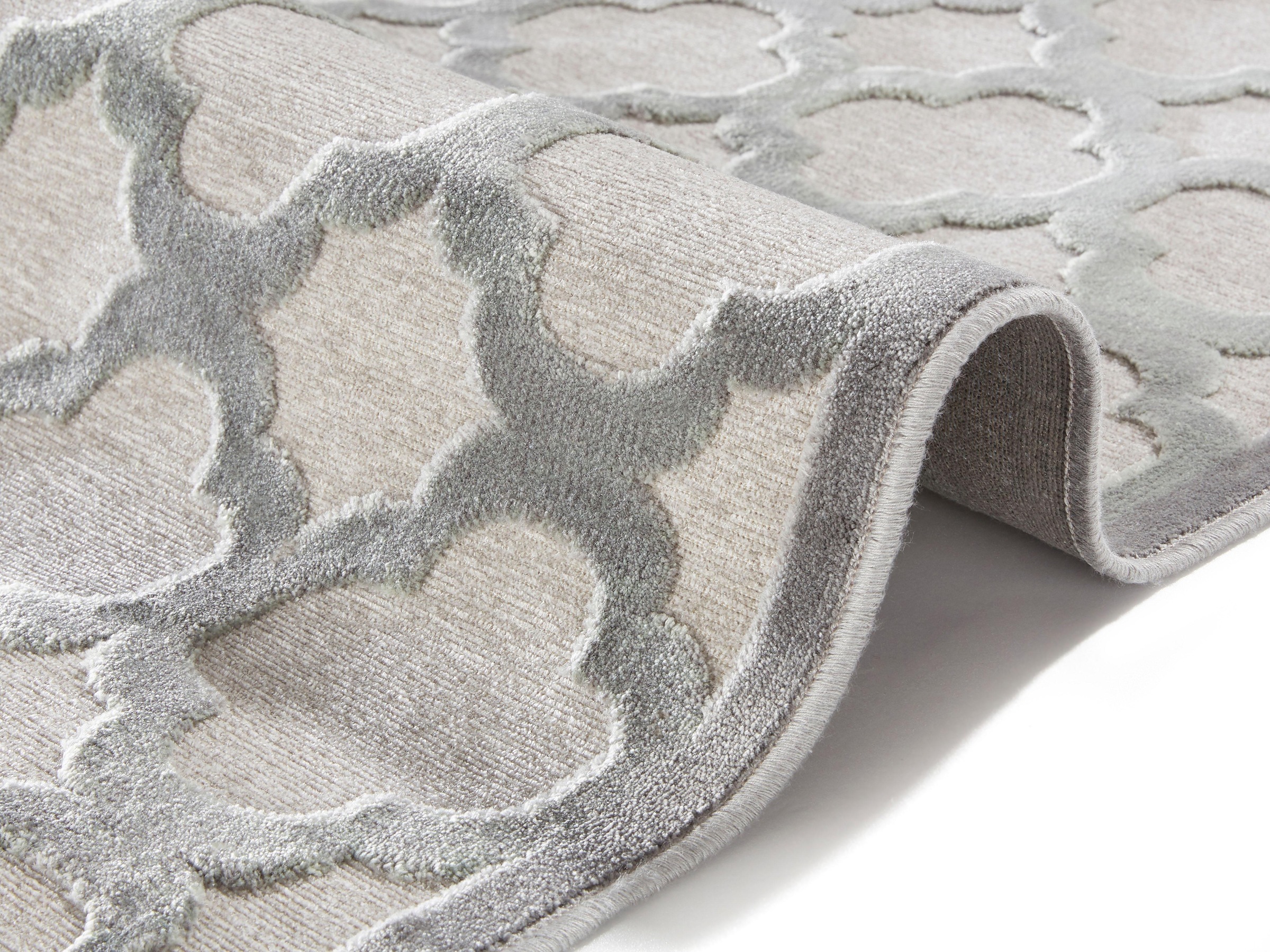 HANSE Home Teppich »Bryon«, rechteckig, 4 mm Höhe, Viskose Glanz, Hoch-Tief Struktur, Robust, Pflegeleicht, Relief Optik