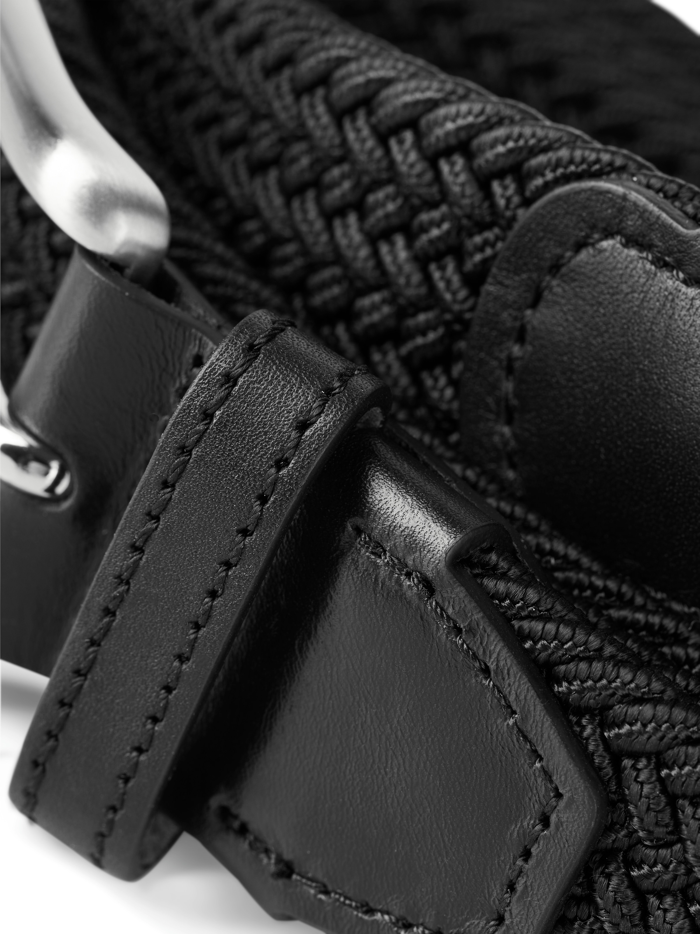 Jack & Jones Stretchgürtel »JACSPRING WOVEN BELT NOOS« mit silberfarbener Schließe