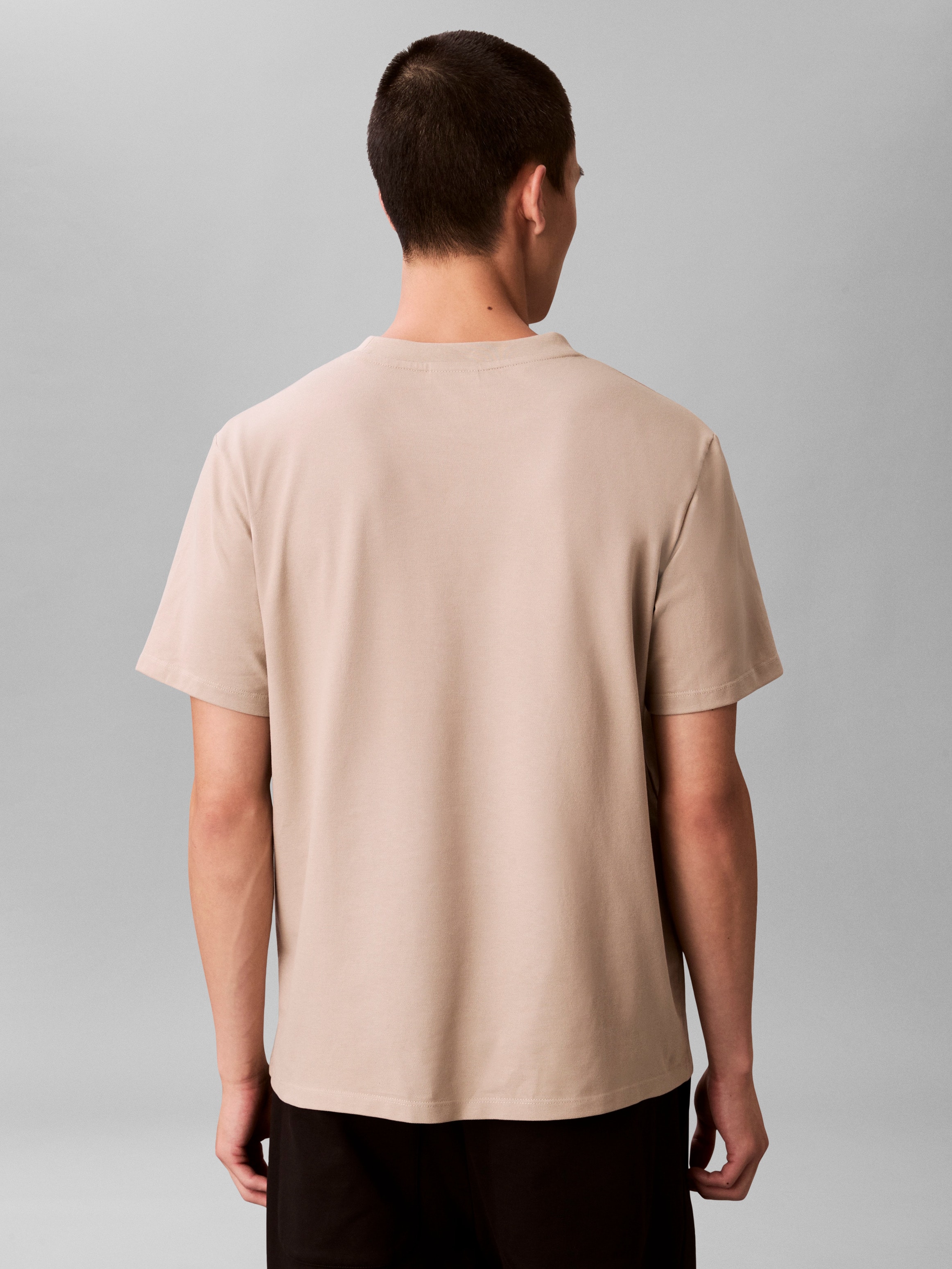 Calvin Klein T-Shirt »SS STRETCH PIQUE NANO EASY TEE« Mit Rundhalsausschnitt