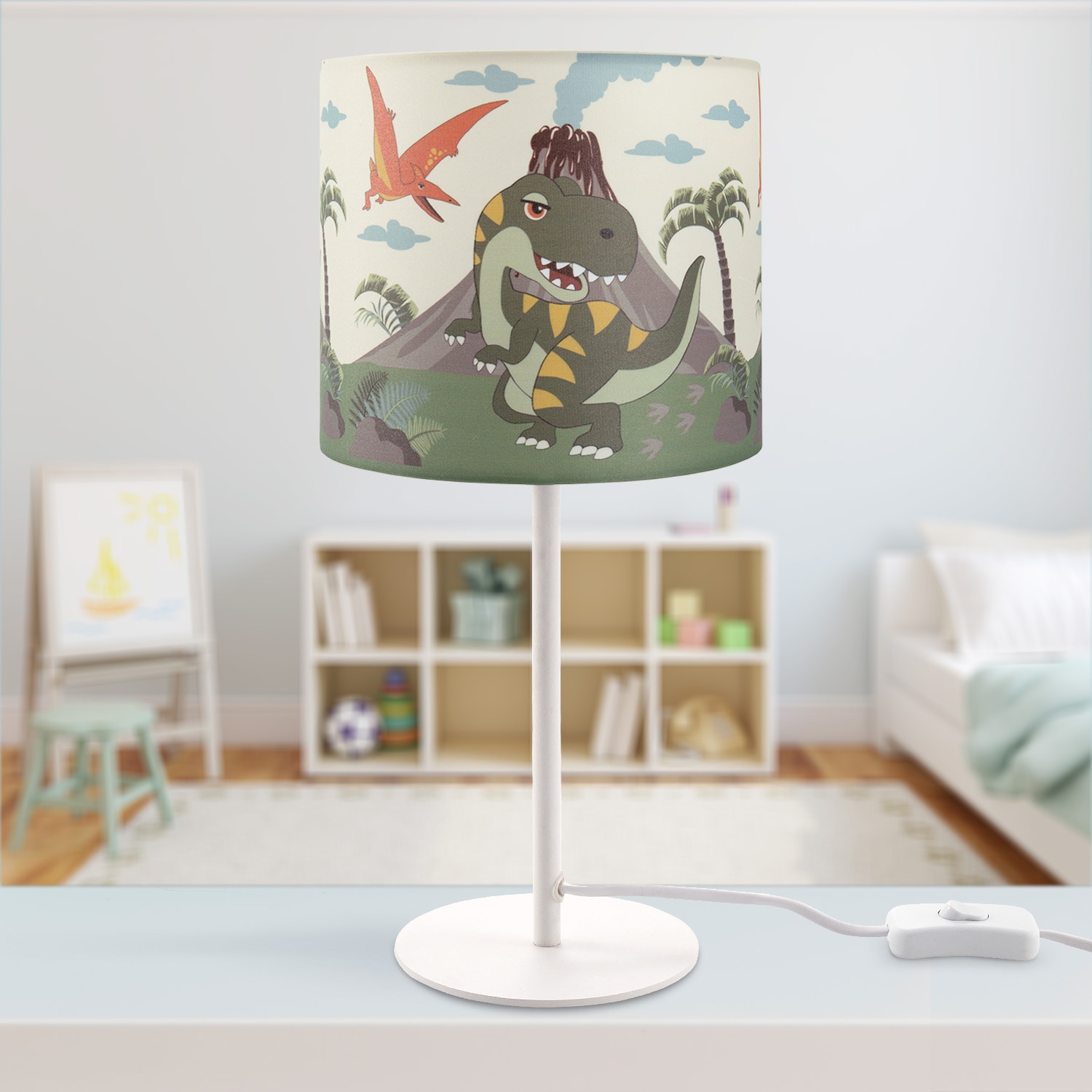 Paco Home Tischleuchte »Diamond 636«, Garantie flammig-flammig, Kinderzimmer, mit LED Jahren 1 Kinderlampe Lampe Dinosaurier, XXL kaufen Tischleuchte | online 3 E14