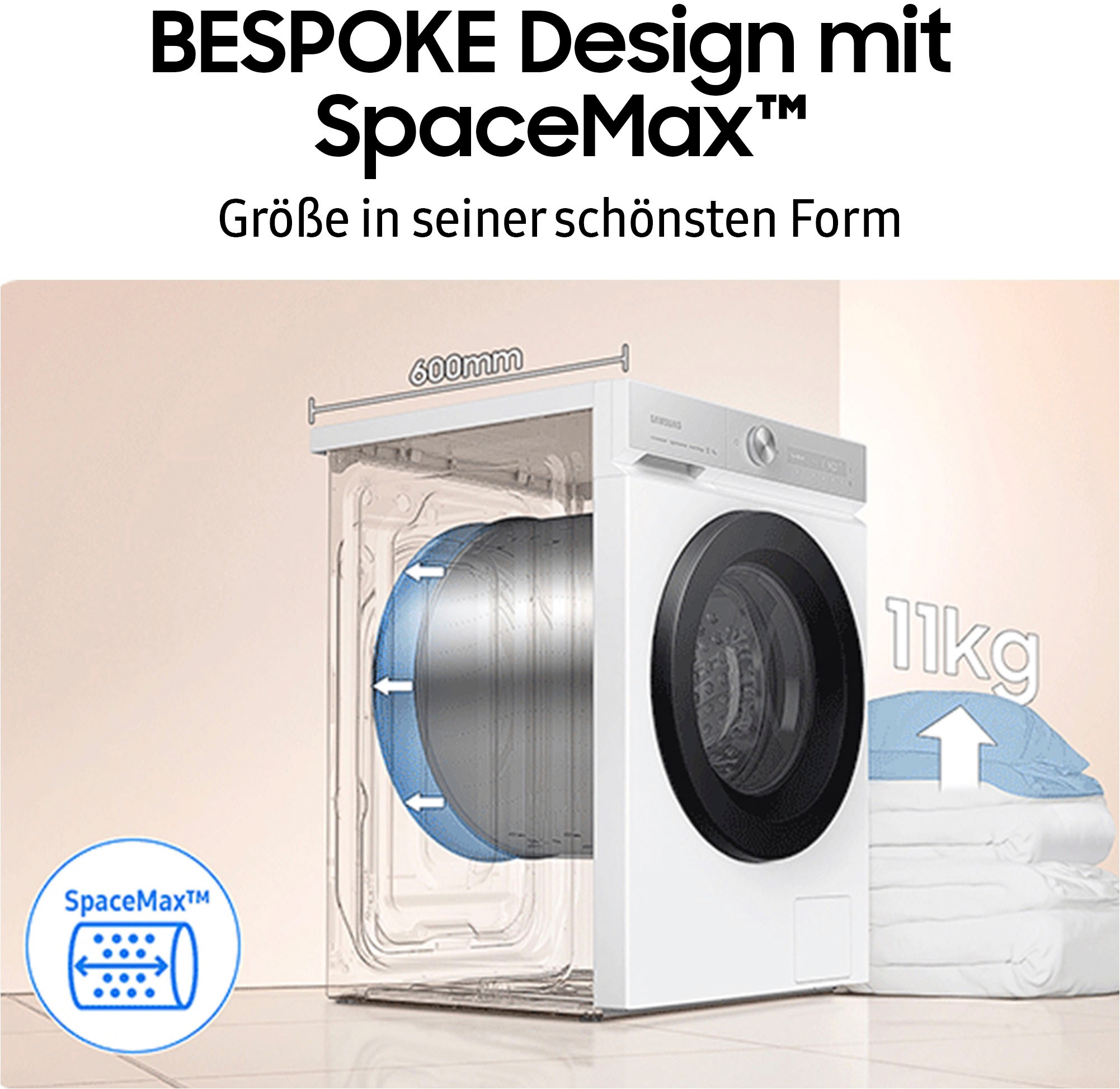 Samsung Waschmaschine »WW11BB744AGW«, 11 kg, 1400 U/min