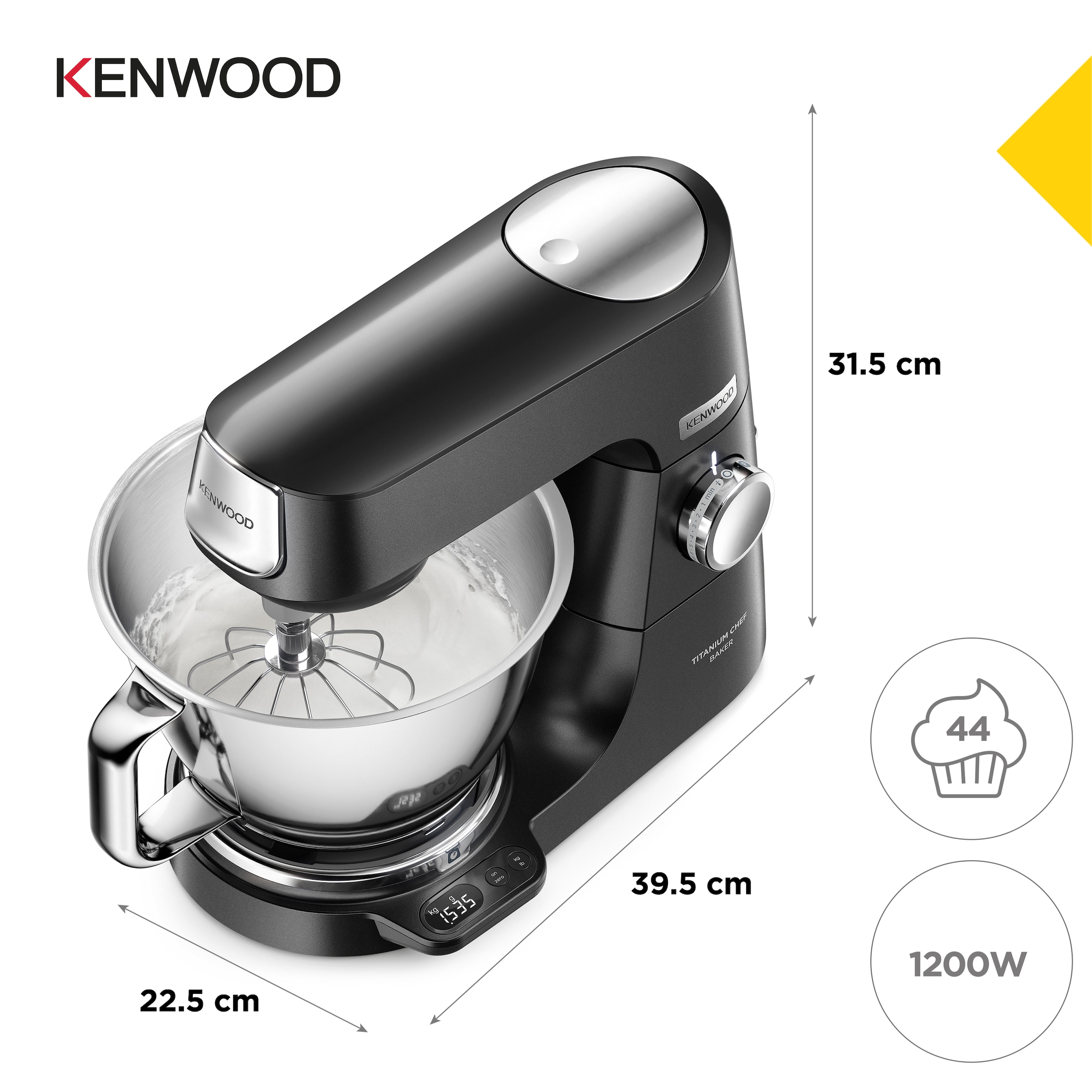 Kenwood Küchenmaschine »Titanium Chef Baker KVC85.004BK«