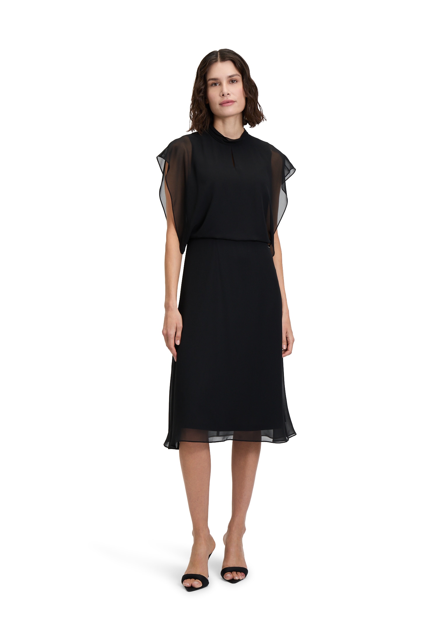 Betty&Co Chiffonkleid »Chiffonkleid mit Flügelärmeln«