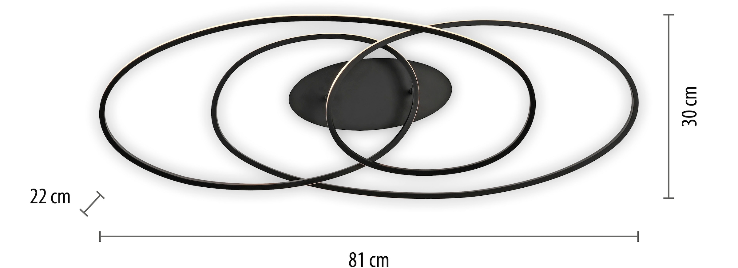 JUST LIGHT Deckenleuchte »LUMACA« LED-Board 1 Stk. Warmweiß LED