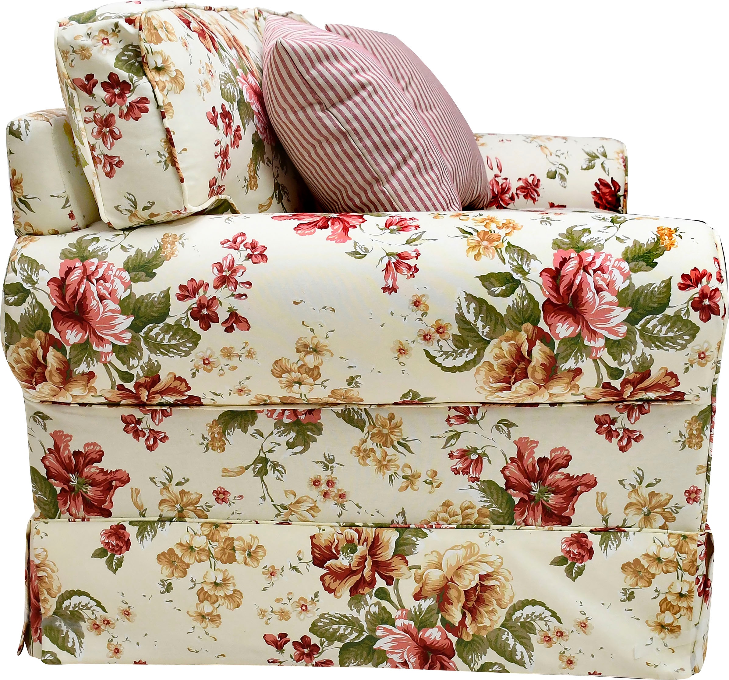 Home affaire 2-Sitzer »Laura K«, Geblümtes 2-Sitzer Sofa, creme Weiß, 165 x 95 x 97, Sitzhöhe 53