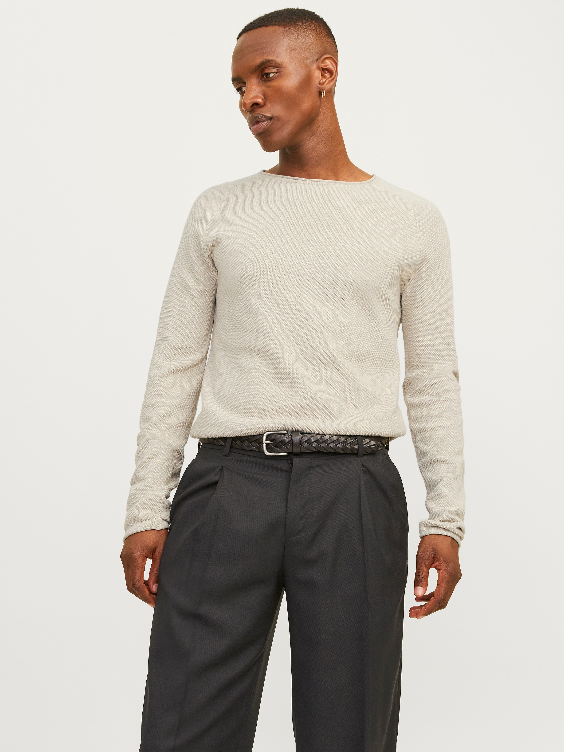 Jack & Jones Rundhalspullover »JJEHILL KNIT CREW NECK NOOS« Baumwolle, regular fit