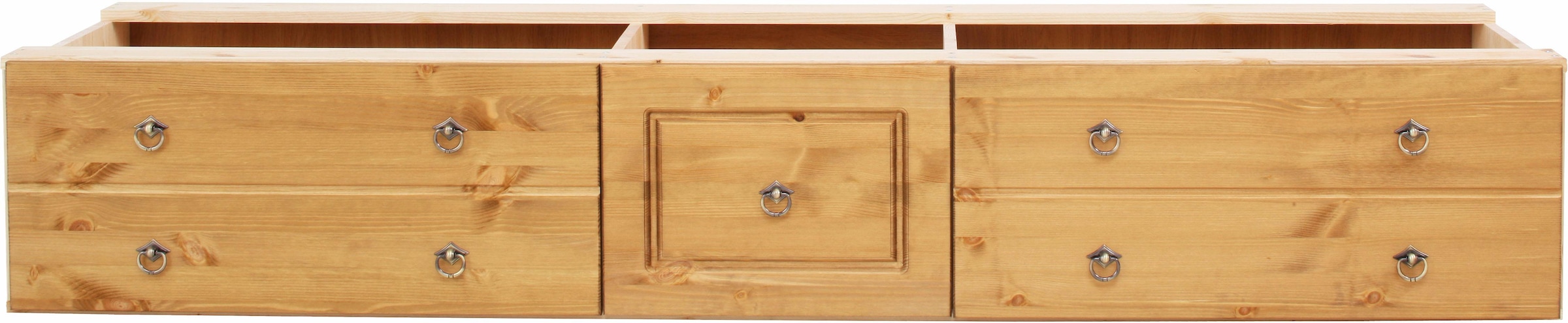 OTTO home, Schubkasten »Hugo, Bettkastenmodul mit 3 Schubladen für eine Bettseite« für das gleichnamige Massivholzbett, massive Kiefer, FSC , natur 