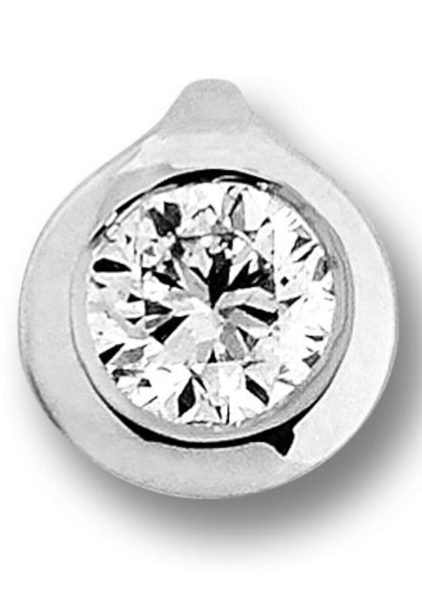 Kettenanhänger »0.3 ct Diamant Brillant Zarge Anhänger aus 750 Weißgold«