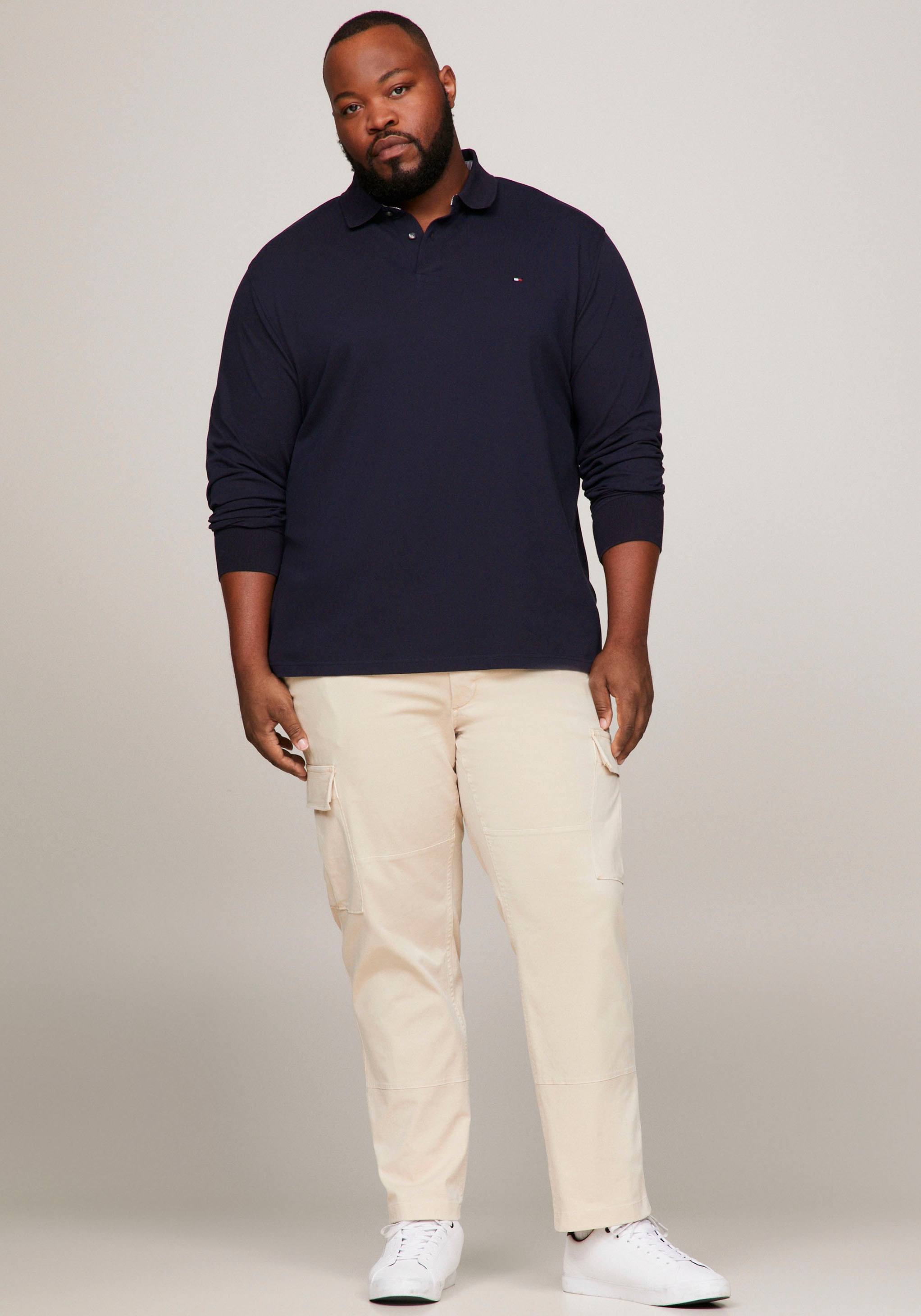 Tommy Hilfiger Big & Tall Langarm-Poloshirt »BT-1985 REGULAR LS POLO-B« in Großen Größen