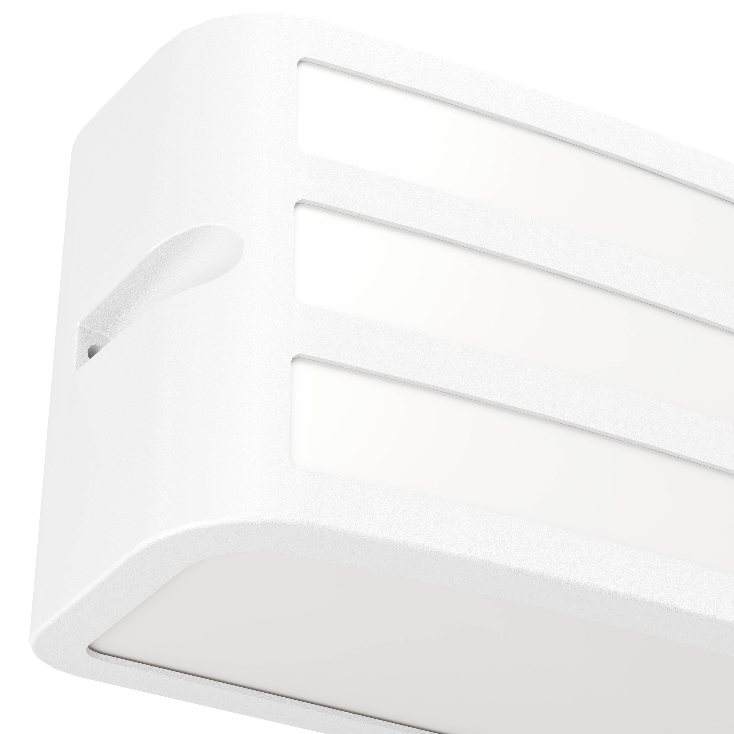 EGLO Wandleuchte »Camarda Wandlampe, Außenbeleuchtung, rechteckige Außenlampe, E27, IP54« E27 1 Stk. Wand-/Deckenleuchte - L22 x H11 x AL9 cm - weiß - 1X40W exkl.