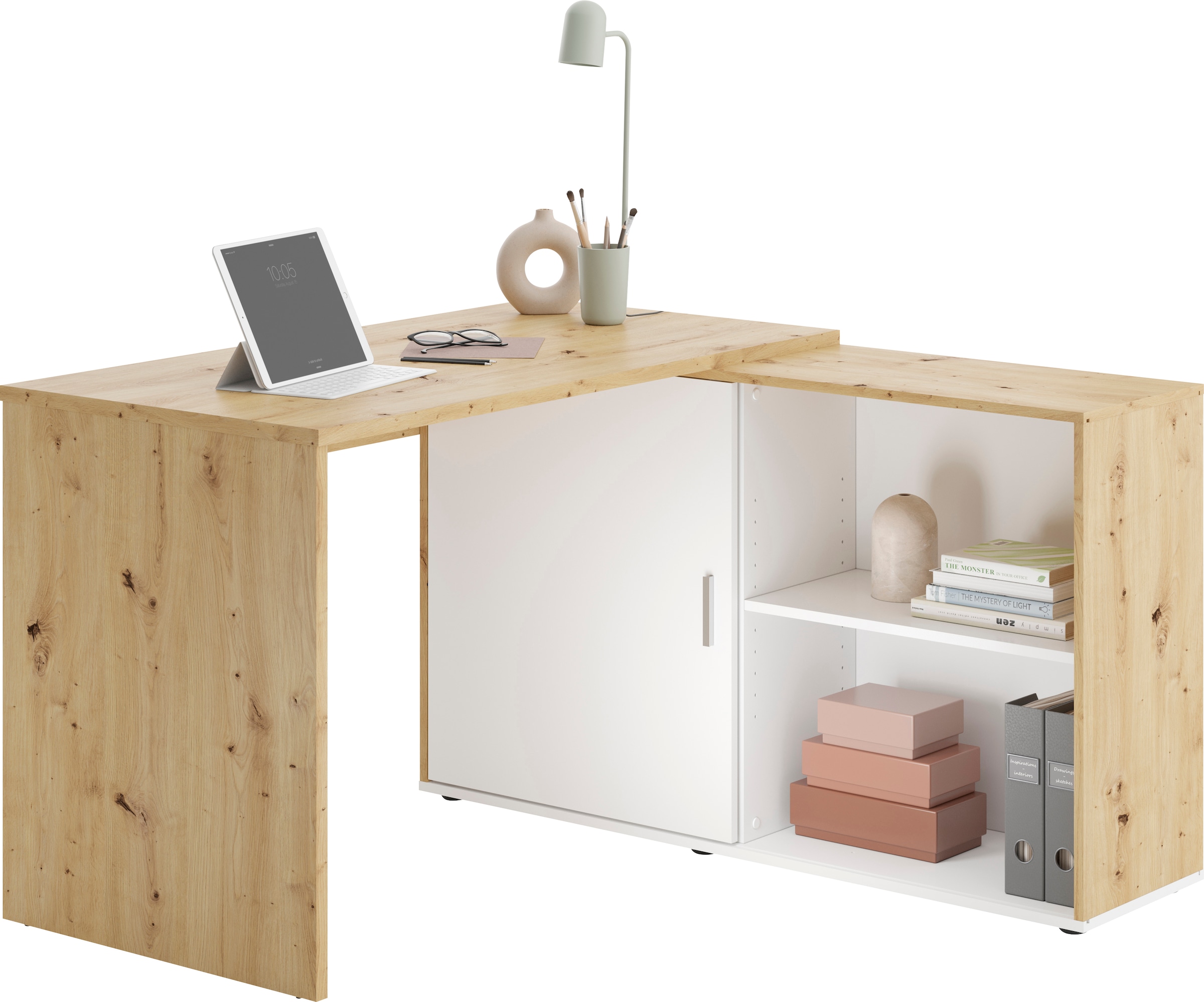 FMD Eckschreibtisch »Valley« Breite 118 cm