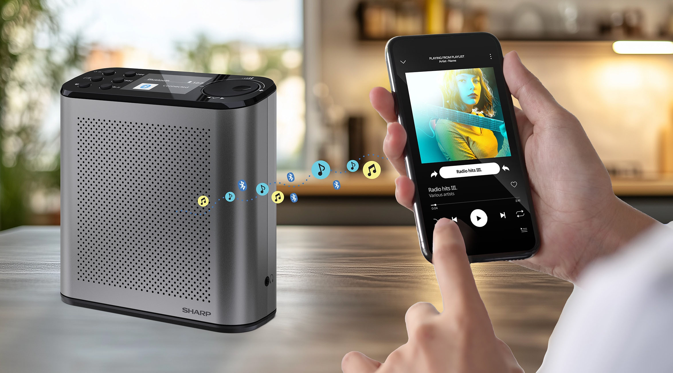 Sharp Digitalradio (DAB+) »DR-P530(GY)« (Bluetooth Digitalradio (DAB+) | UKW mit RDS )