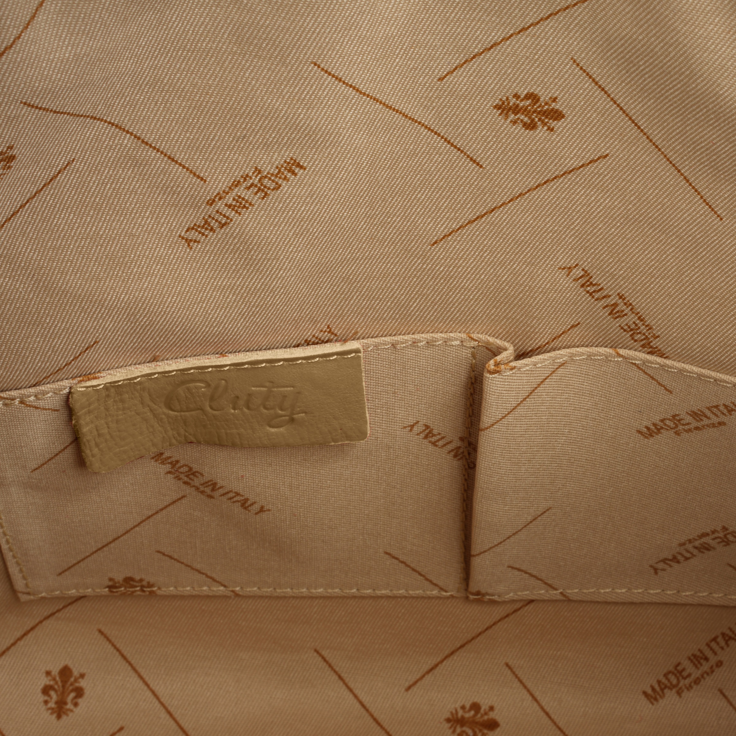 Cluty Henkeltasche, echt Leder, Made in Italy
