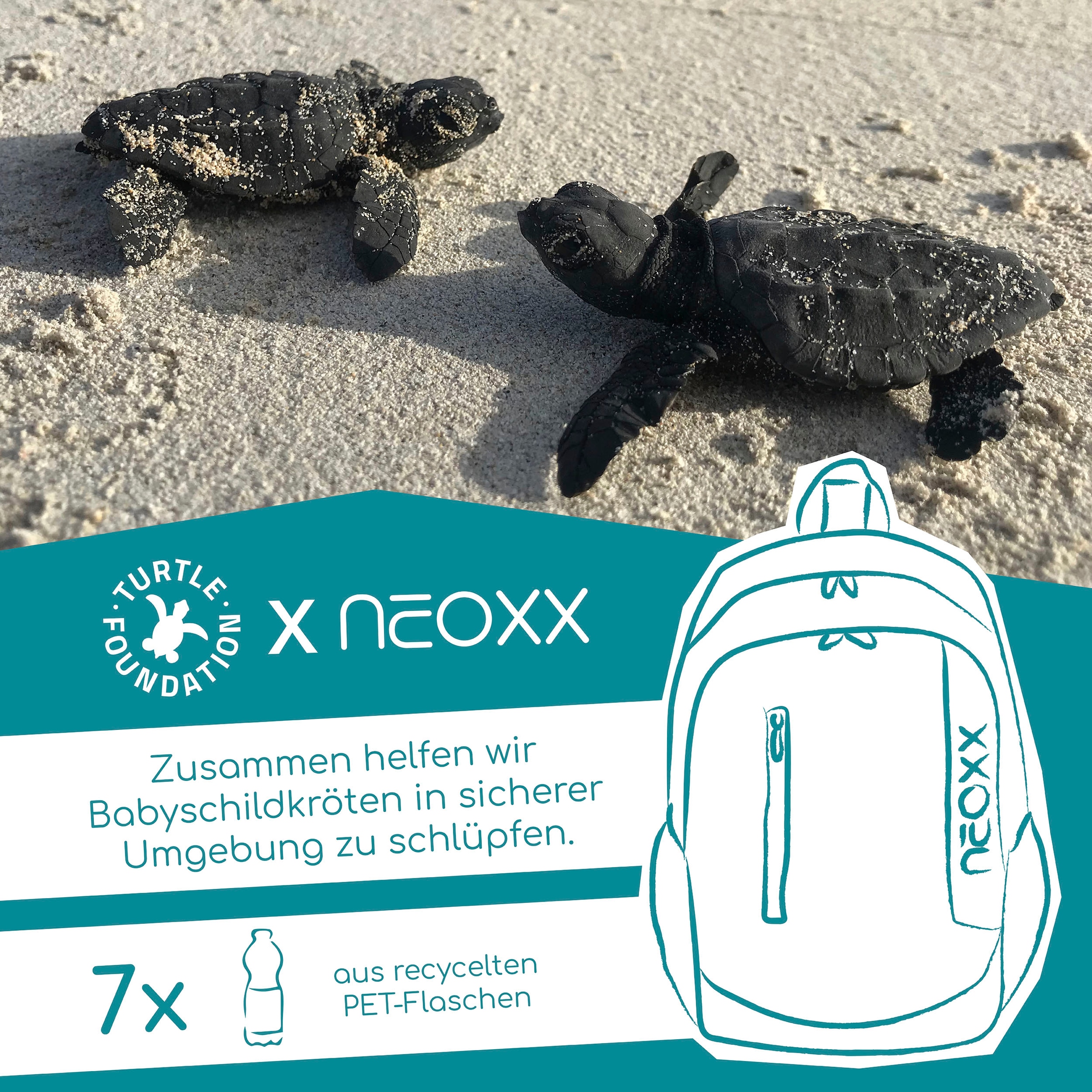 neoxx Schulrucksack »Flow, Glitterally perfect«, teilweise aus recyceltem Material