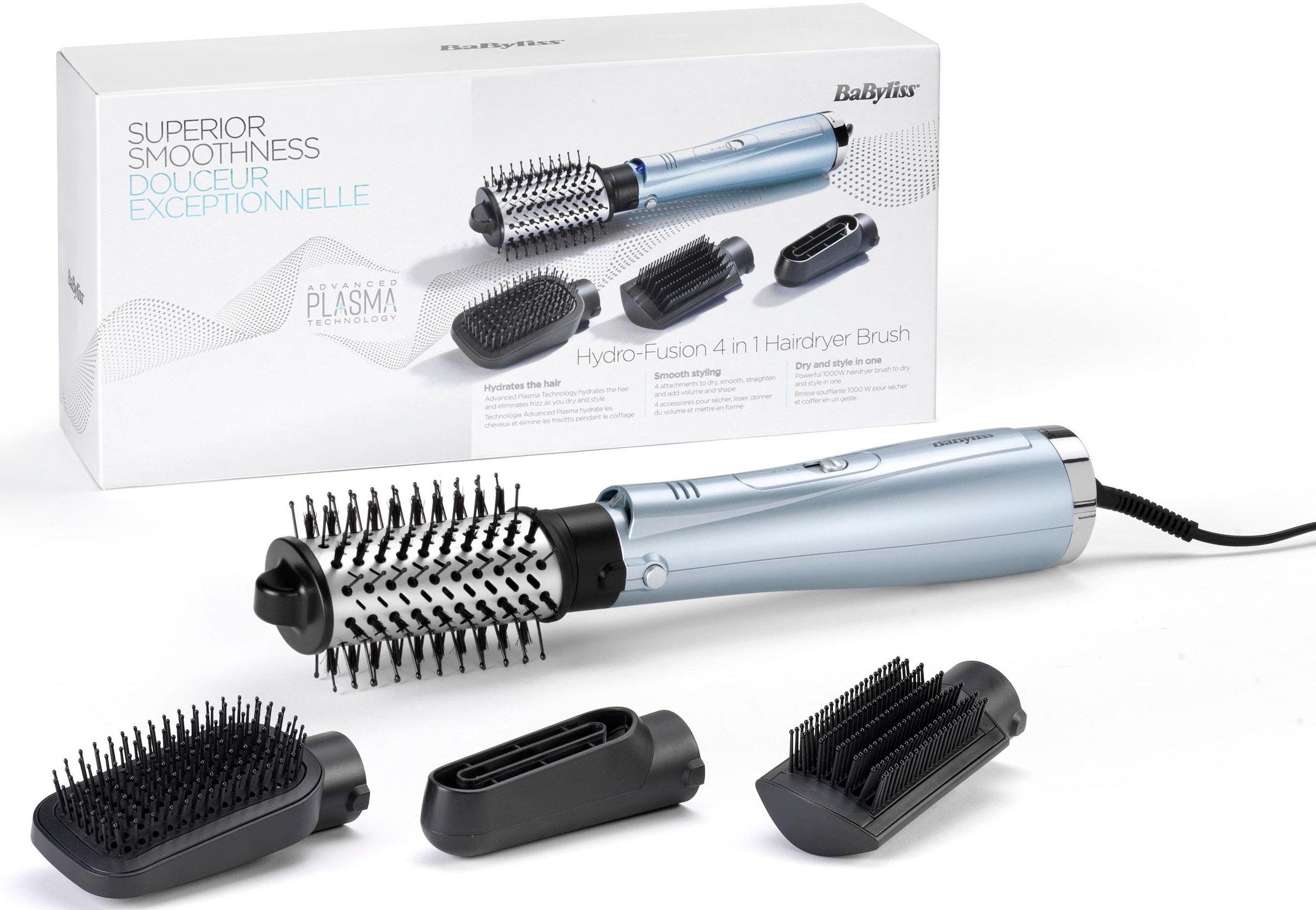 »Hydro Aufsätze} Warmluftbürste Fusion 3 Jahren Shape«, & Garantie BaByliss XXL 4 mit Smooth