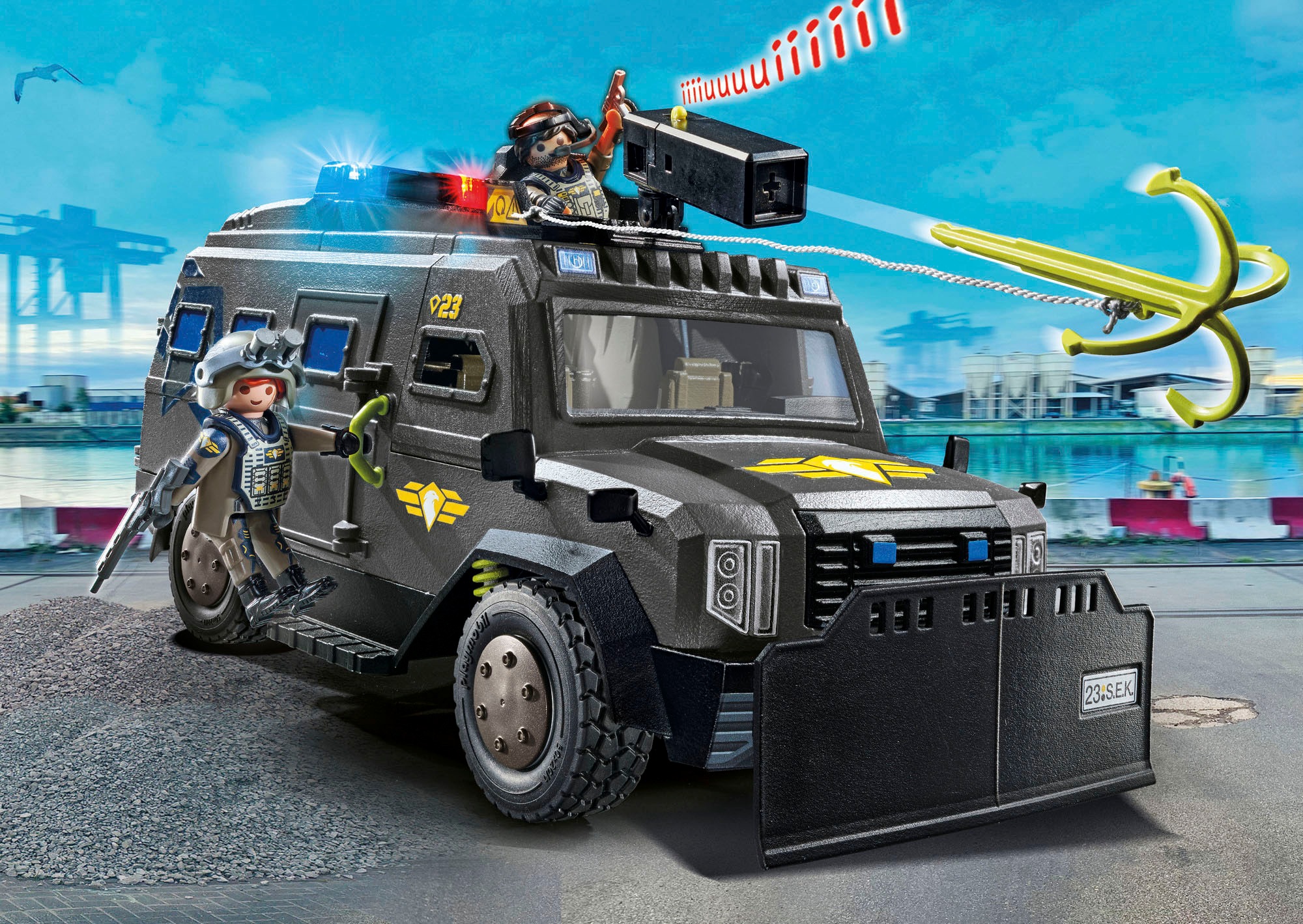 Playmobil® Konstruktions-Spielset »SWAT-Geländefahrzeug (71144), City Action«, (73 St.), Made in Europe; mit Licht und Sound