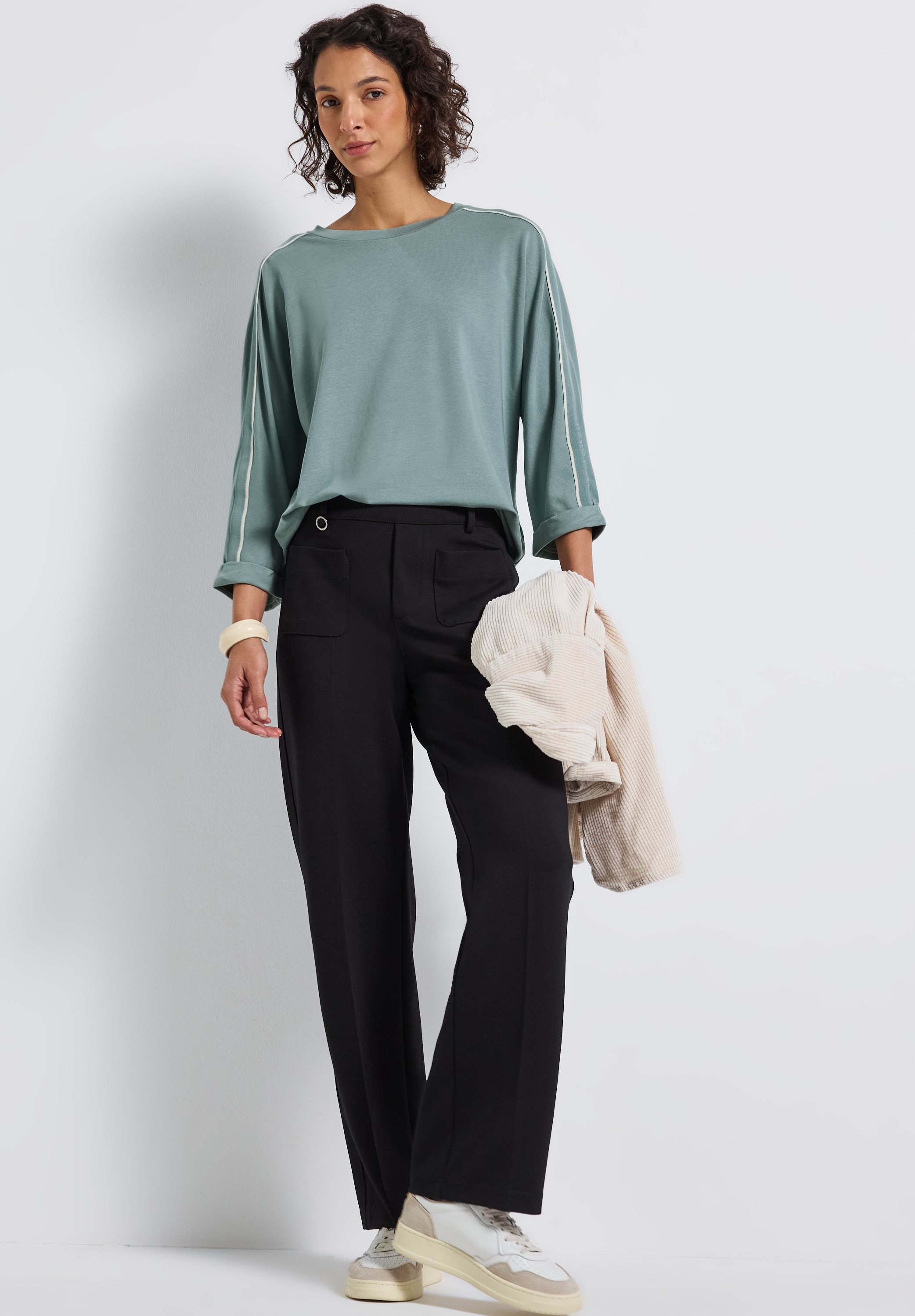 STREET ONE 3/4-Arm-Shirt, mit Galonstreifen