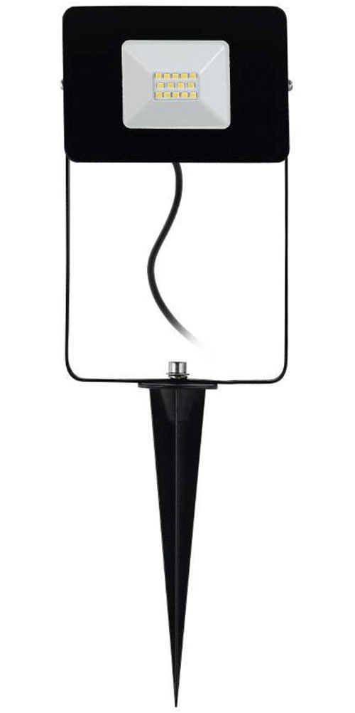 EGLO LED Gartenstrahler »FAEDO 4 Außenstrahler, schwarz, inkl. Erdspieß, IP65, Außenbeleuchtung«, 1 flammig, Leuchtmittel LED-Board | LED fest integriert, Außenlampe, Fluter, Garten, Terasse, Alu, verstellbar, 31x11,5x3,5cm