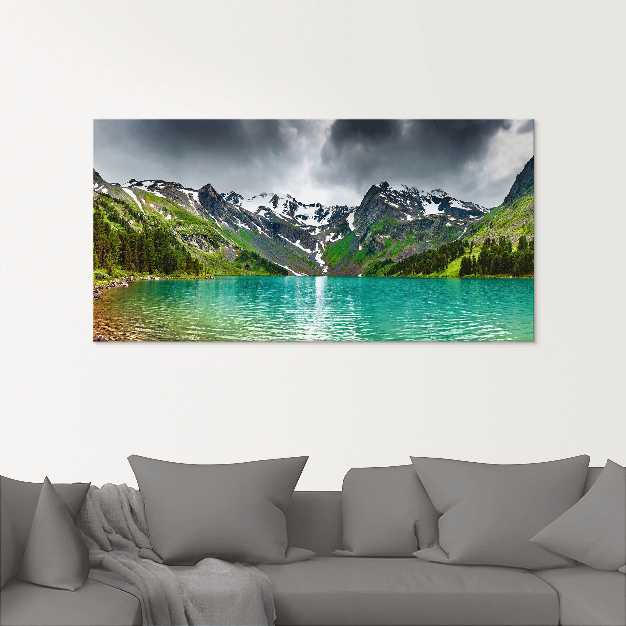 Artland Glasbild »Bergsee«, Berge, (1 St.), in verschiedenen Größen