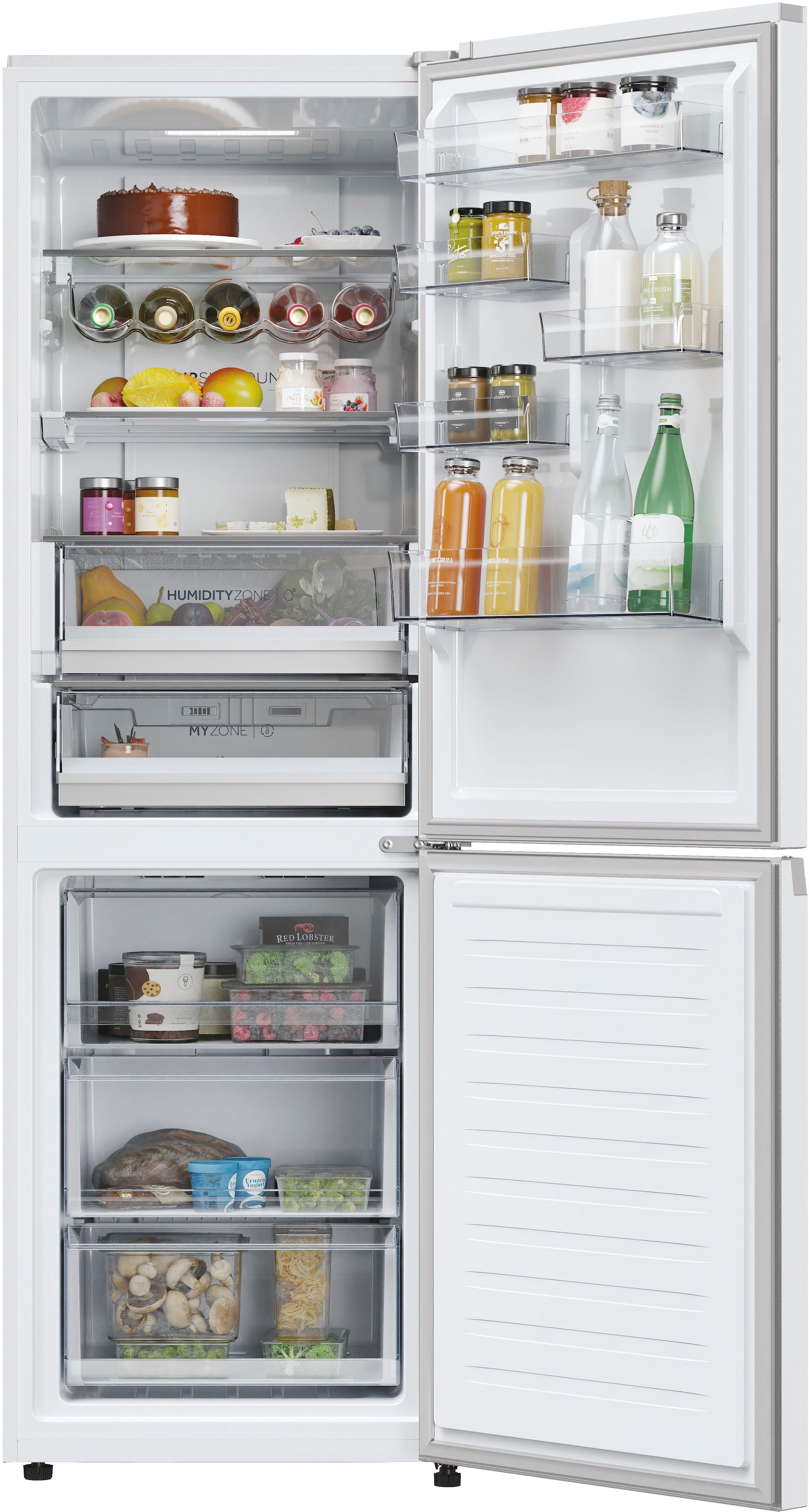 Haier Kühl-/Gefrierkombination 2D 60 SERIES 5 PRO »HDPW5618CNPW«, 185 cm hoch, 60 cm breit, MyZone Plus, HumidityZone, Total No Frost
