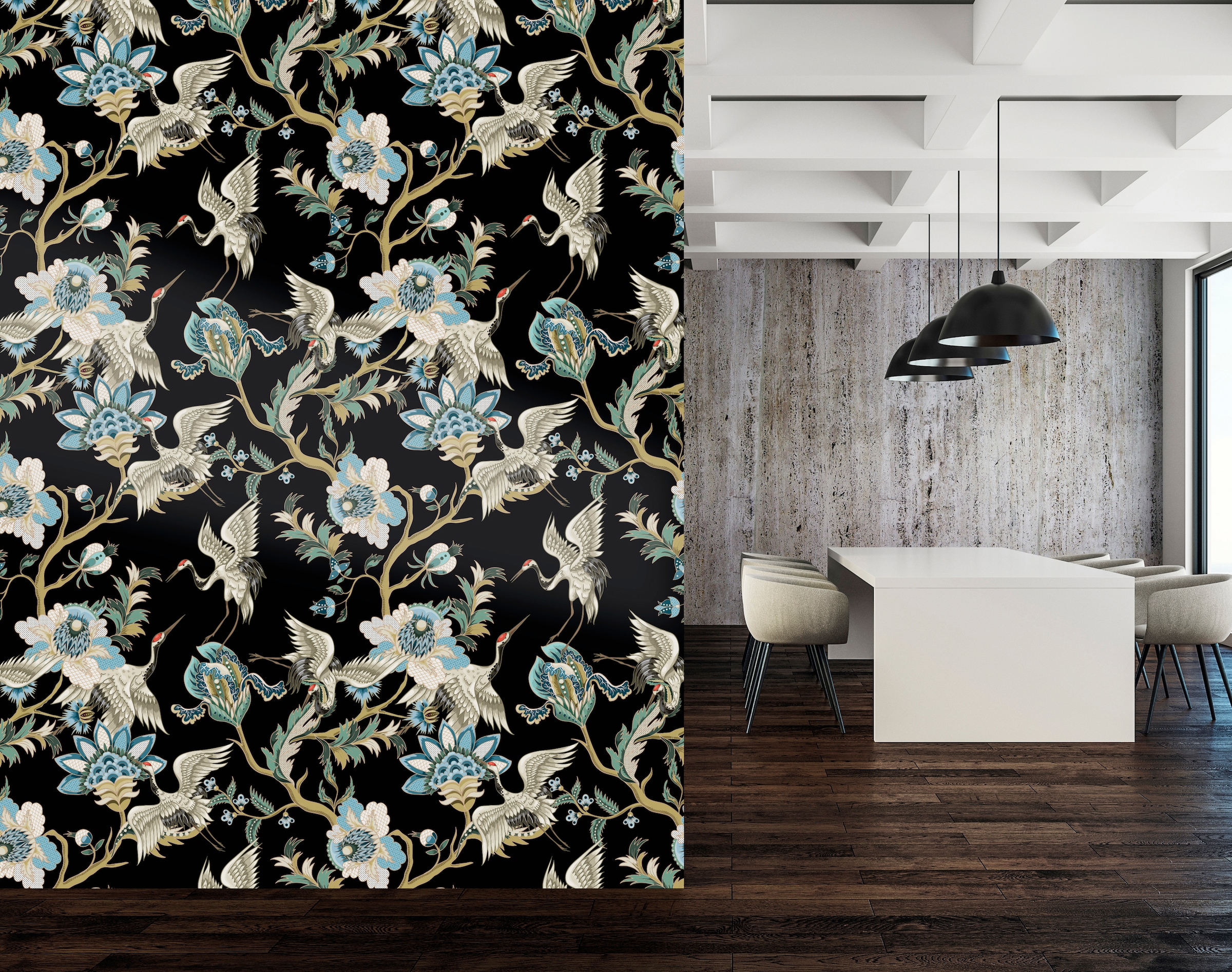 queence Vinyltapete »Elis« Motiv | bedruckt | botanisch | geblümt | gemustert | natürlich glatt 90x250cm, selbstklebend, kinderleichte Anbringung, , Sticker