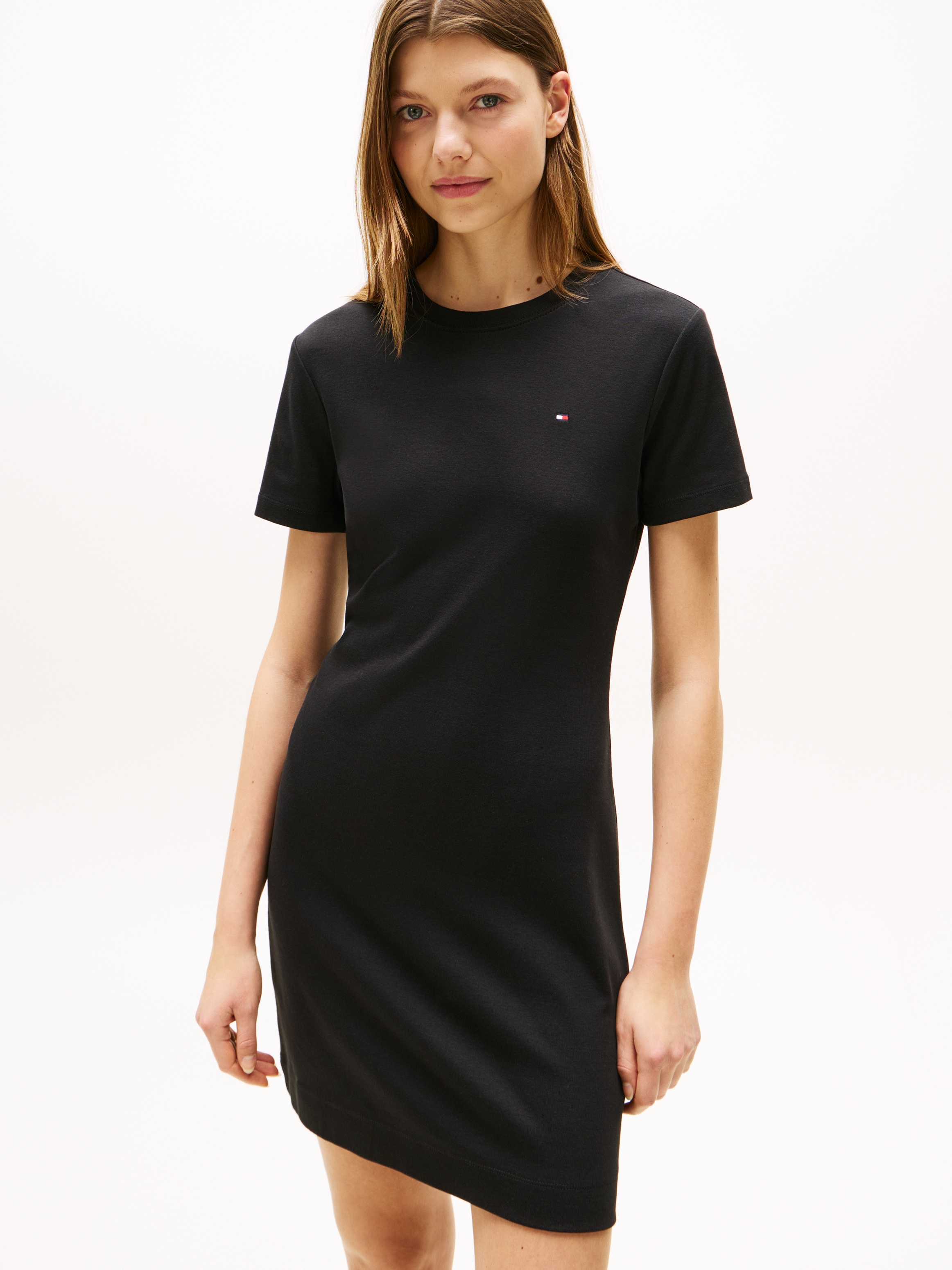 Tommy Hilfiger Shirtkleid »NEW CODY STR SLIM SHORT DRS SS«, mit allover Streifendessin, Logo-Flag