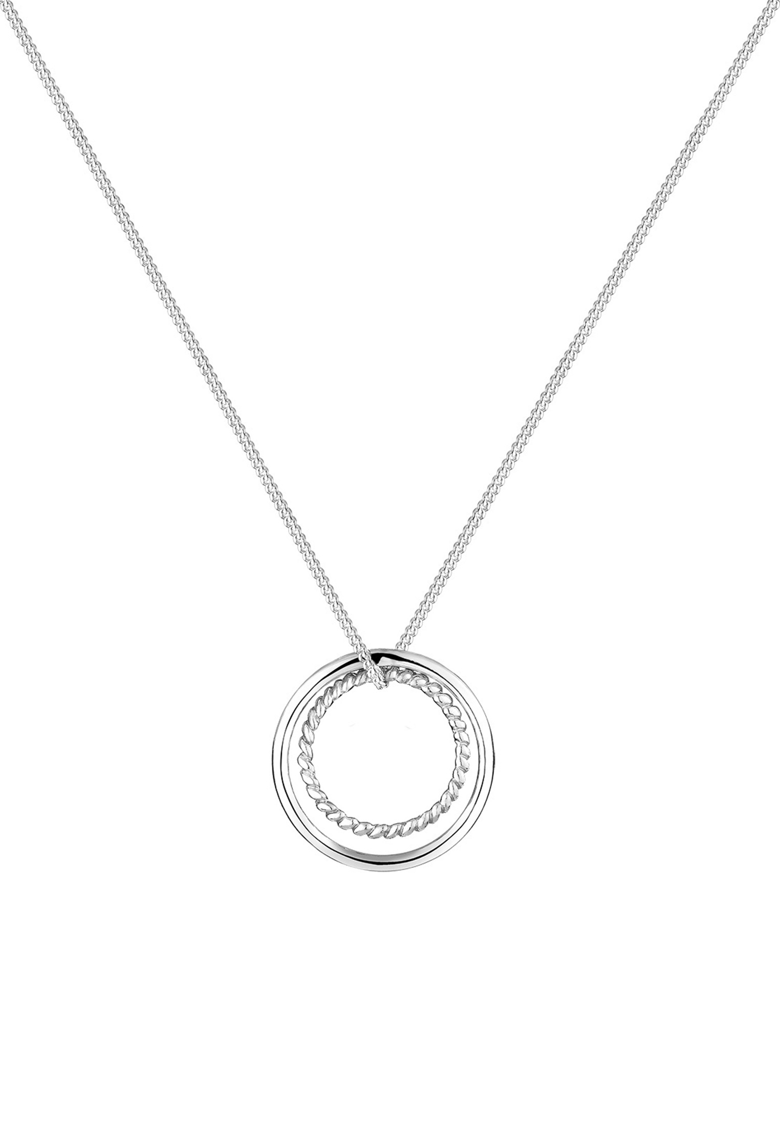 Elli Lange Kette »Halskette Kreis Ring Geo Basic Trend 925 Silber«