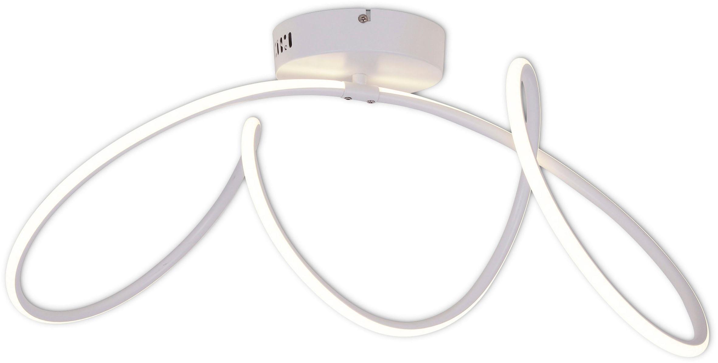 näve LED Deckenleuchte »Odrive« LED-Modul 1 Stk. Warmweiß schleifenähnlich geschwungene Leuchtstreifen, weiß, L: 67cm, H: 30cm