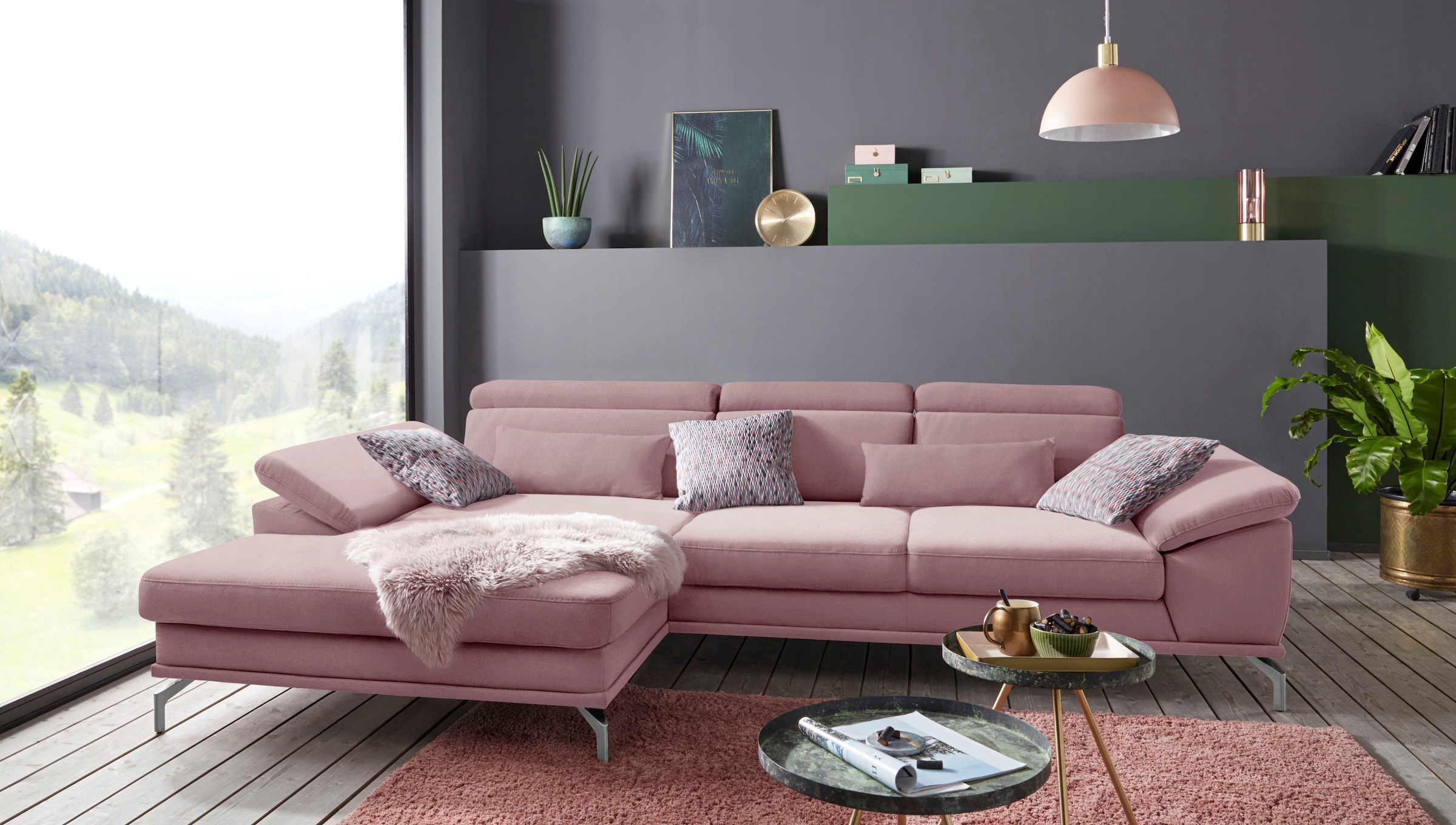 sit&more Ecksofa »Scorpio L-Form«, inklusive Sitztiefenverstellung, wahlweise mit Kopfverstellung