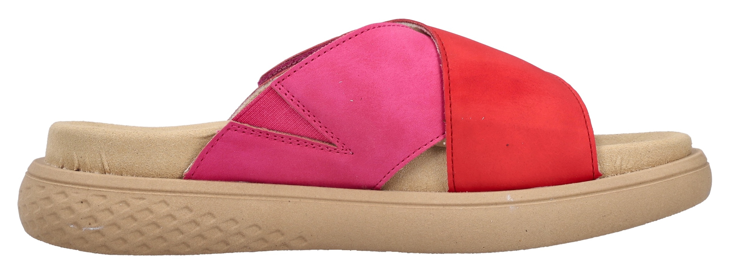 Rieker Pantolette, Sommerschuh, Strandschuh, Hausschuh, Schlappen mit bequemem Fußbett