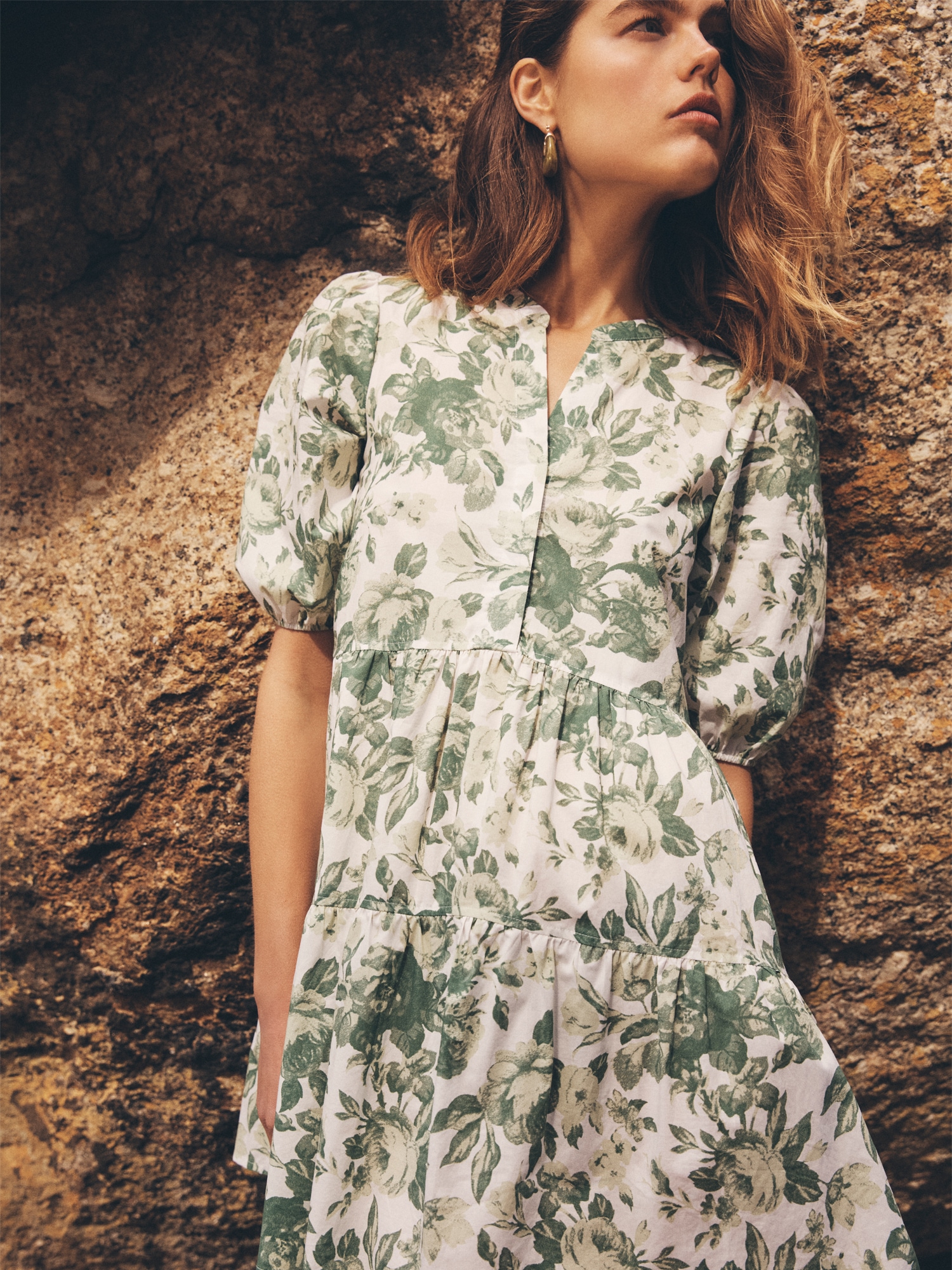 Apricot Druckkleid »Minikleid aus Baumwolle« Druck