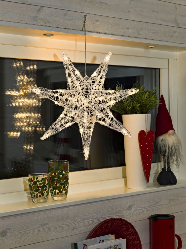 KONSTSMIDE LED Stern »LED Acryl Stern«, 32 warm weiße Dioden