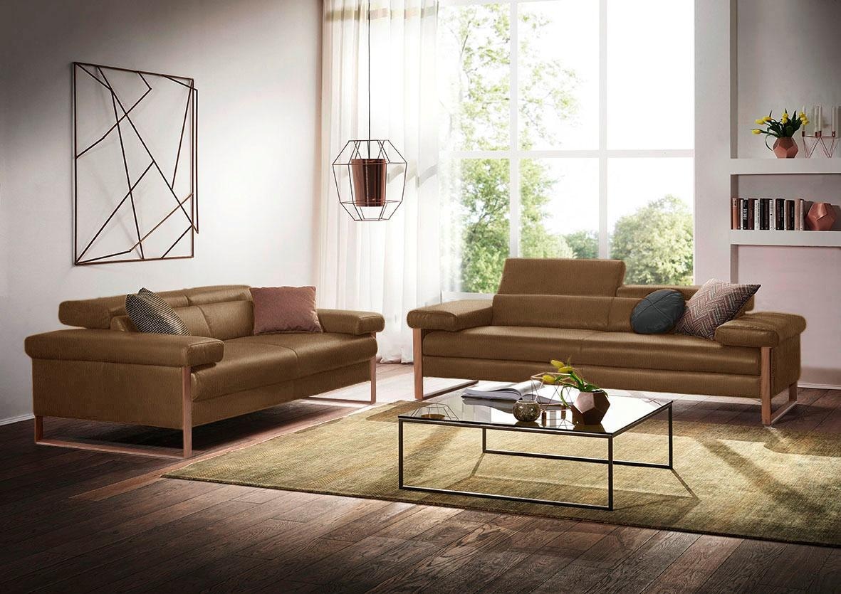 W.SCHILLIG 2,5-Sitzer »finn«, German Design Award 2016, Fußgestell Nussbaum natur, Breite 230 cm