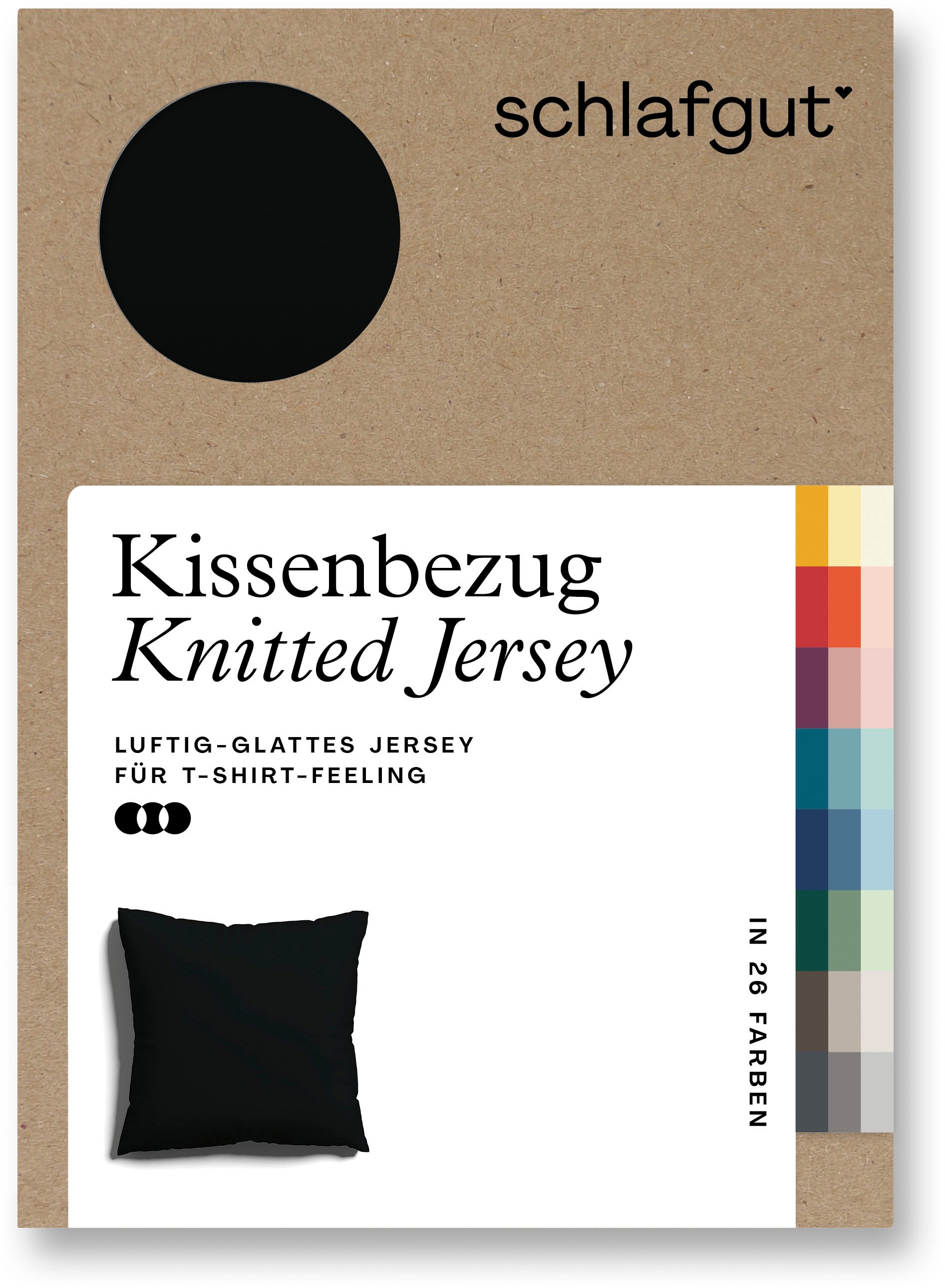 Kissenbezug »Knitted Jersey aus Bio-Baumwolle mit Elasthan, bügelfrei,«, (1 St.),...