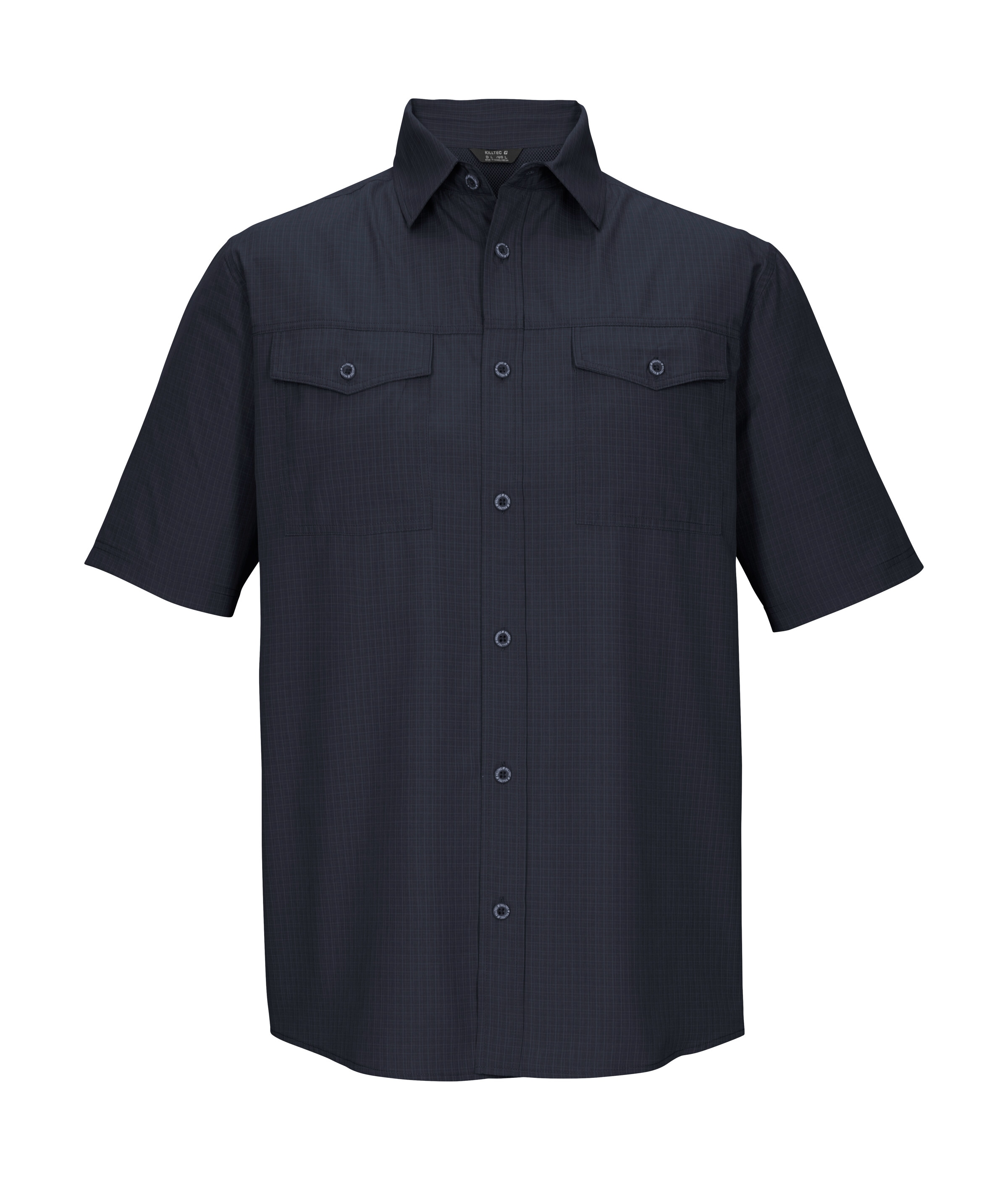 Killtec Funktionshemd »KOS 63 MN WVN SHRT« Schnelltrocknendes Herrenhemd mit Kentkragen und Brusttaschen