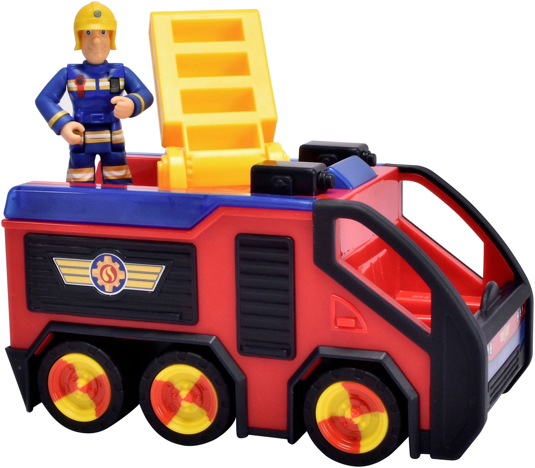 SIMBA Spielzeug-Feuerwehr »Feuerwehrmann Sam Junior Jupiter Neue Version«, mit beweglicher Figur
