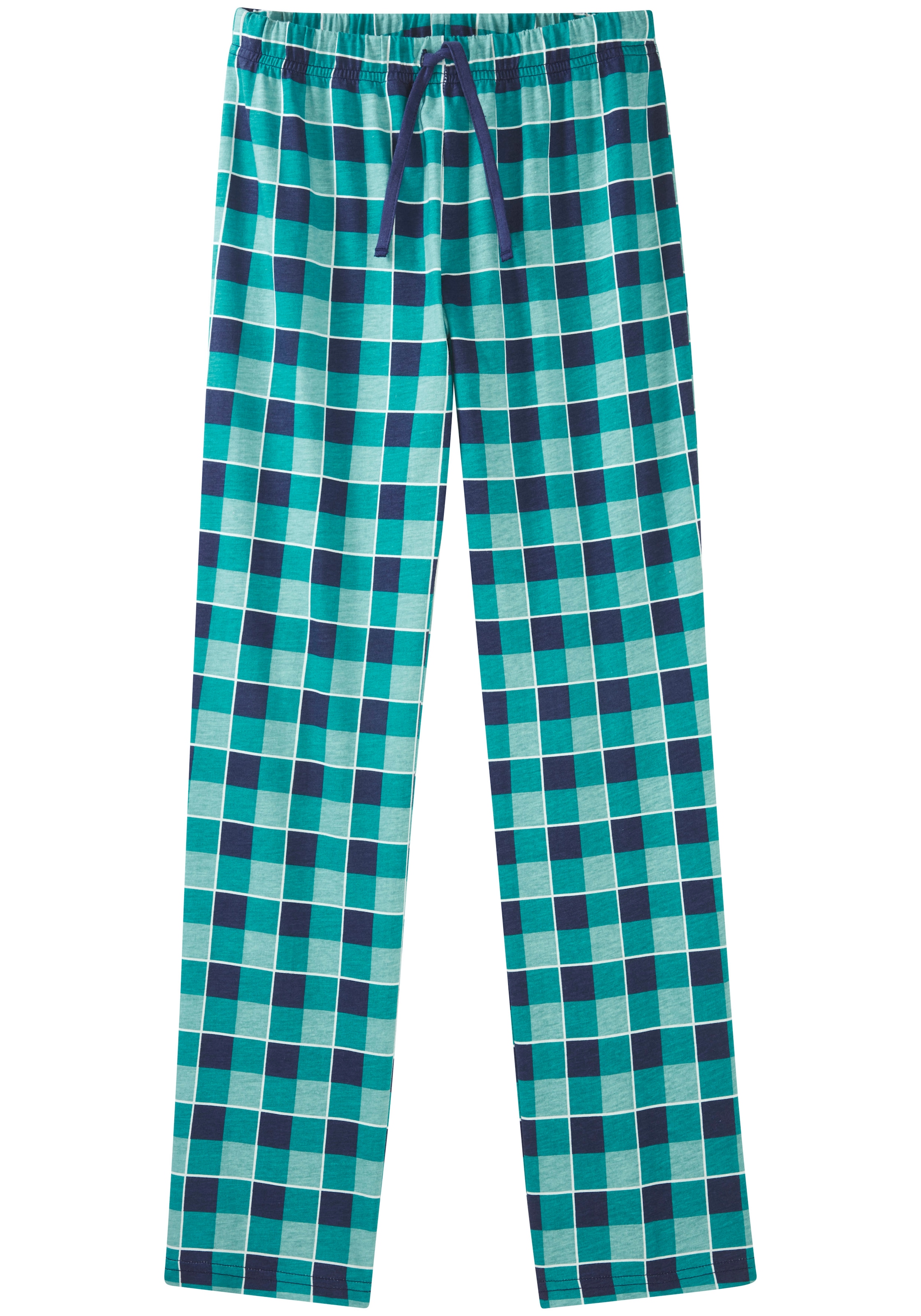 AUTHENTIC LE JOGGER Pyjama »Schlafanzug« 1 Stück, 2 aus Baumwolle, kariertes Design, mit Rundhalsausschnitt